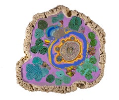 Puddle - Contemporary Abstract Geology Encaustic Beeswax Geode Sculpture, 2025