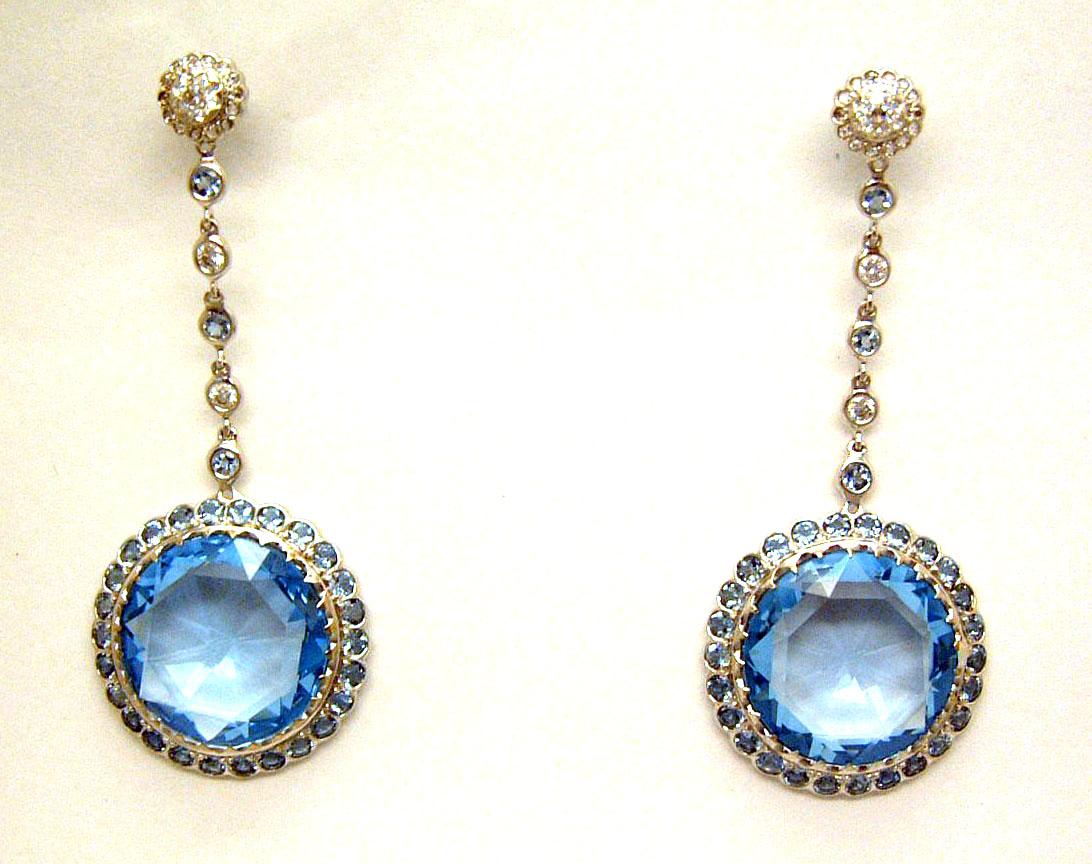 tesoro blue topaz earrings
