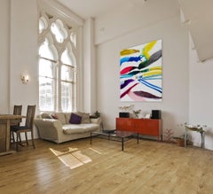 Oiseaux (peinture d'expressionnisme abstrait)