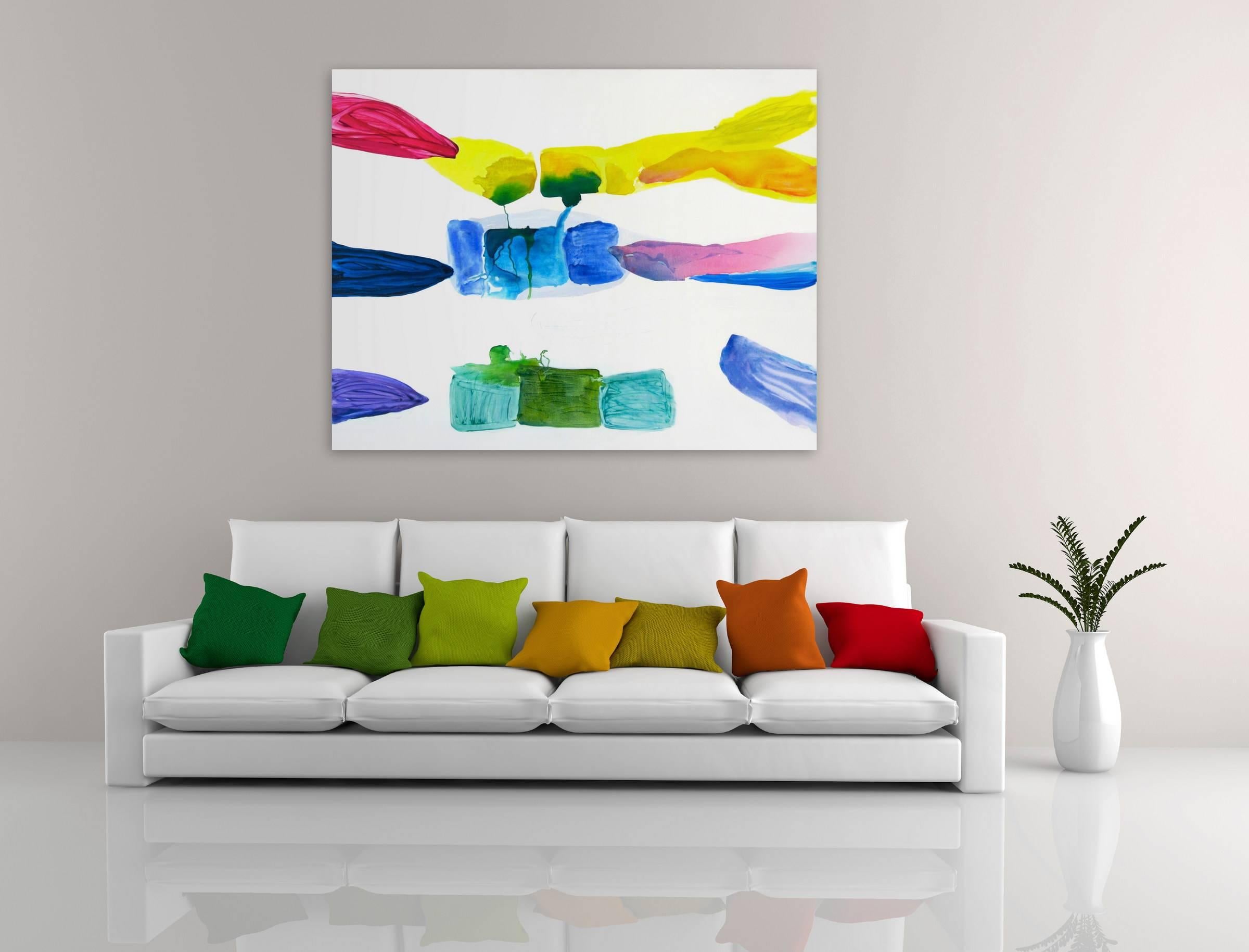 Bonbon (Abstract Expressionism painting) - Painting by Laura Newman