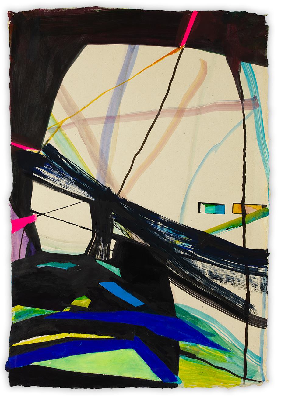 Laura Newman Abstract Painting - Bridge (Abstract painting)
