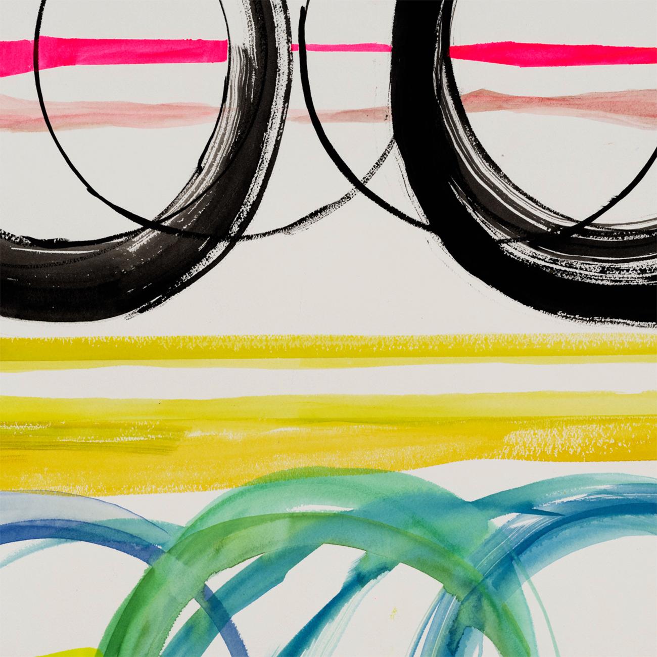 Circles And Lines (Abstract painting)
Acrylic and Ink on Arches Paper — Unframed.

Laura Newman's paintings combine geometric delineations of space, ephemeral color fields, dynamic lines and organic forms, resulting in atmospheric images evocative