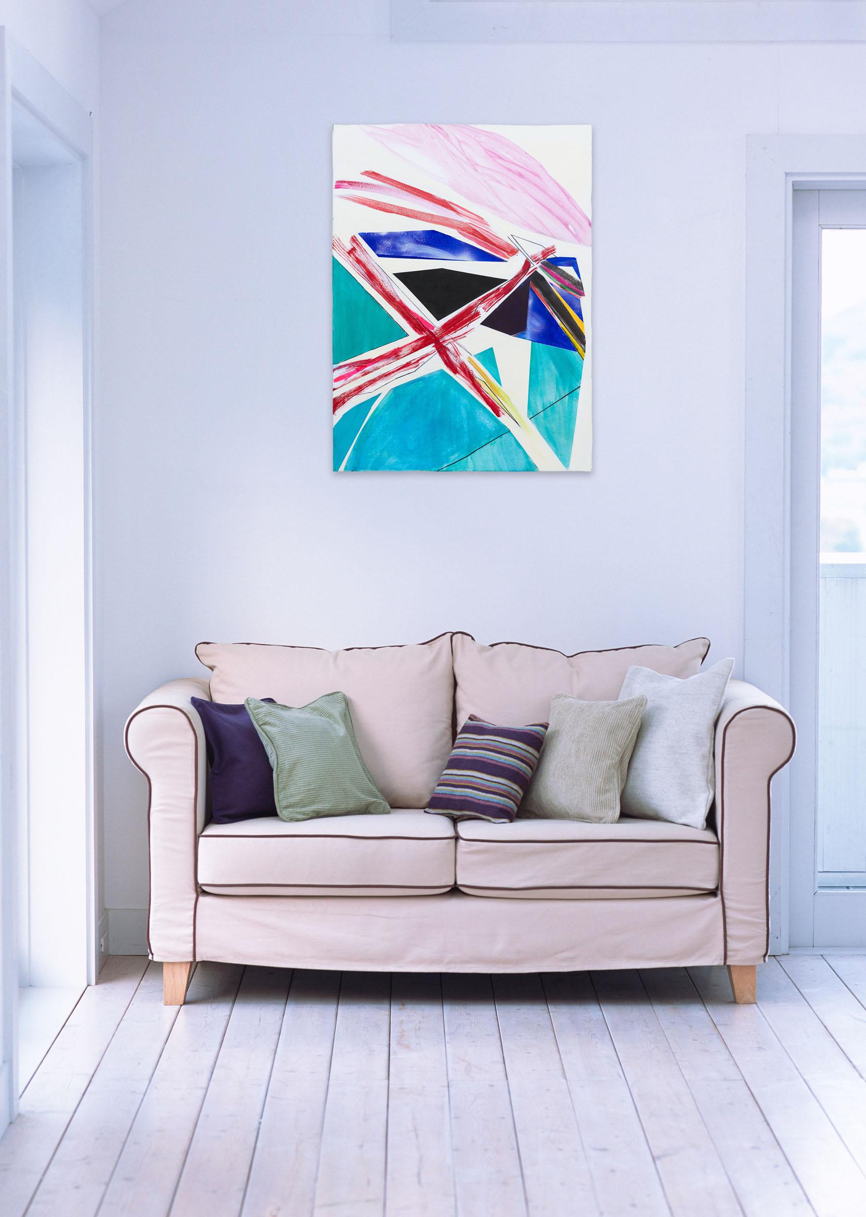 Diamonds (Abstract painting) - Painting by Laura Newman