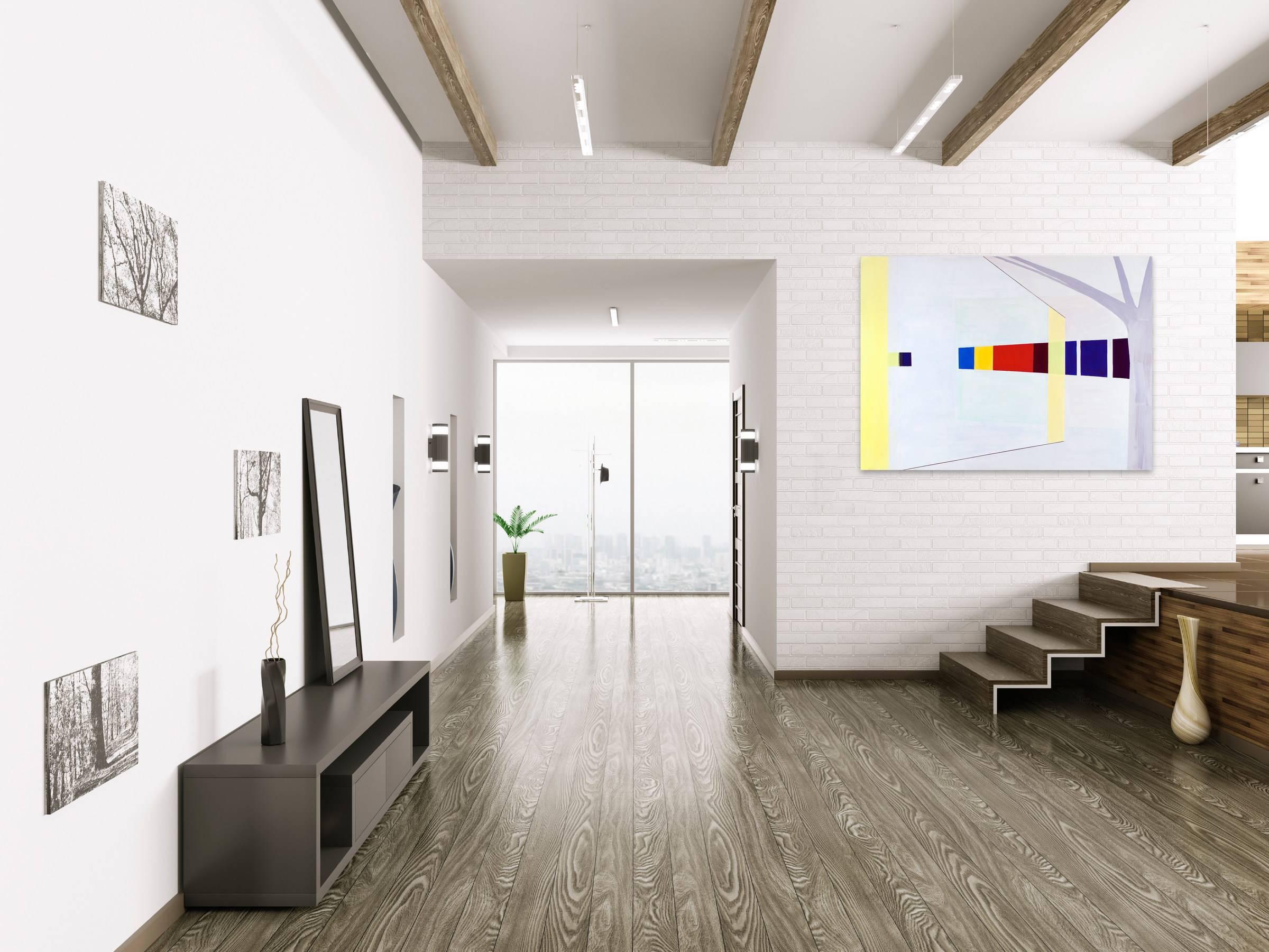 Parete di vetro (quadro dell'Espressionismo astratto) - Painting di Laura Newman