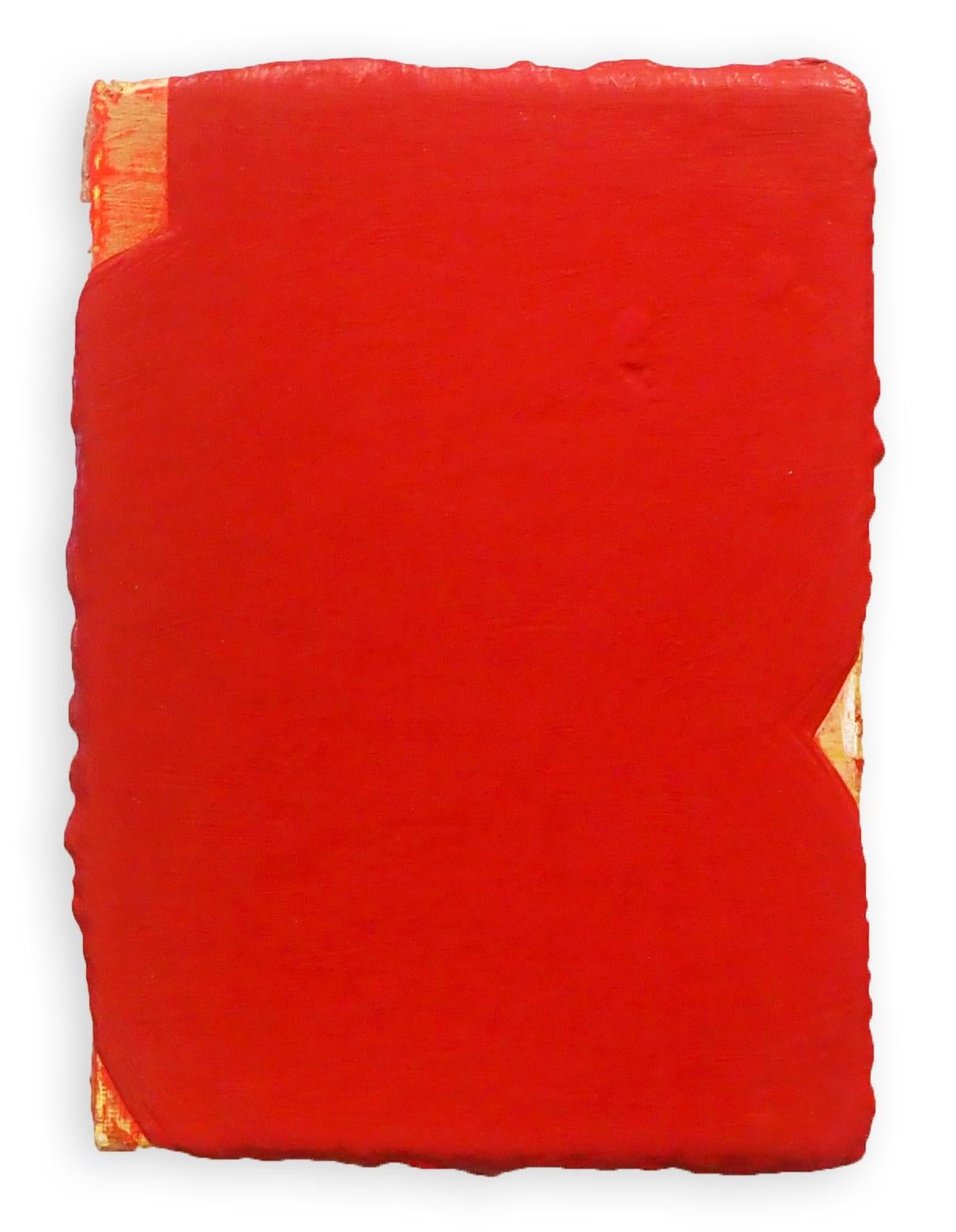 Small Series: Red #229 - Minimalist Mixed Media Art by Laura Nugent
