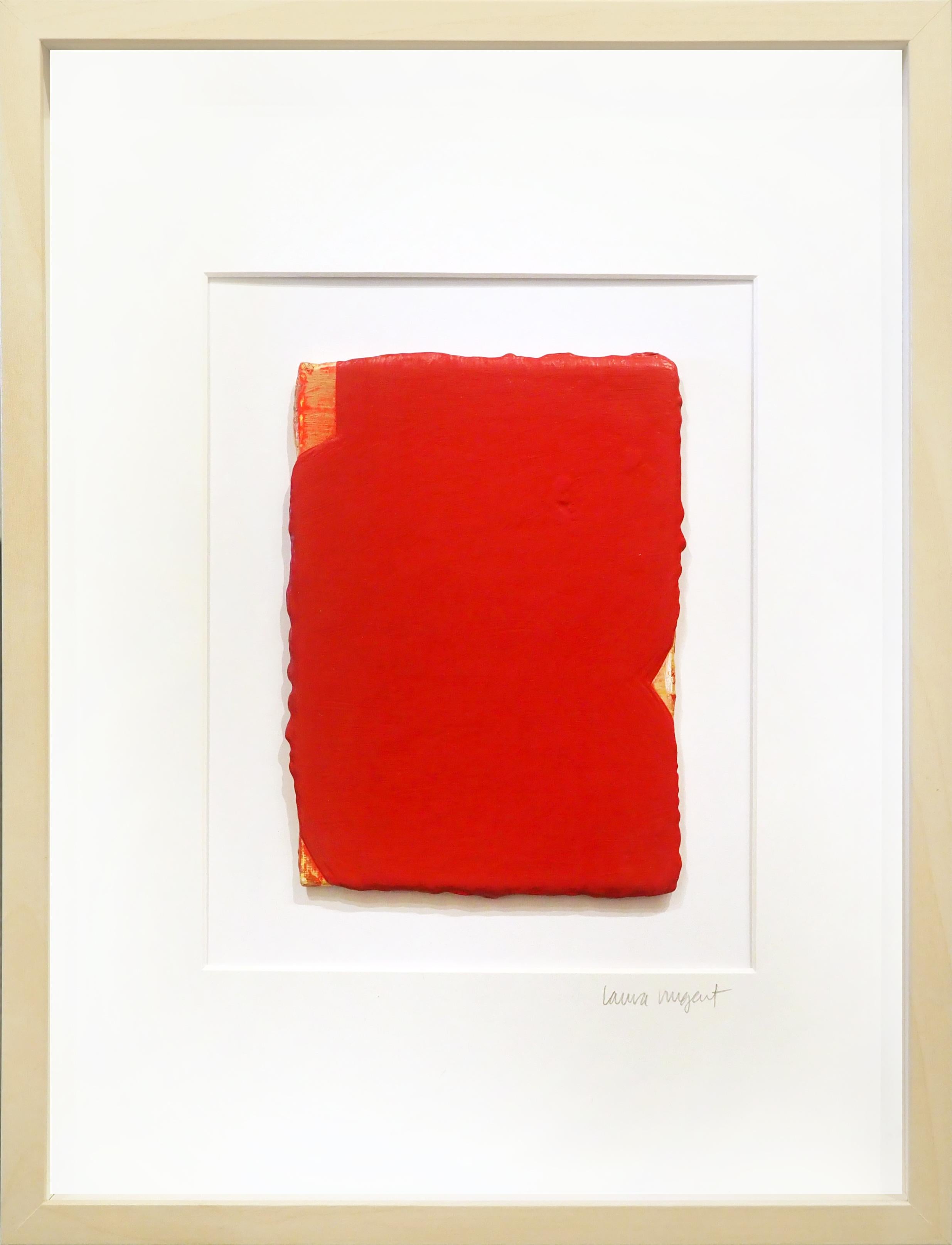 Small Series: Red #229 - Mixed Media Art by Laura Nugent