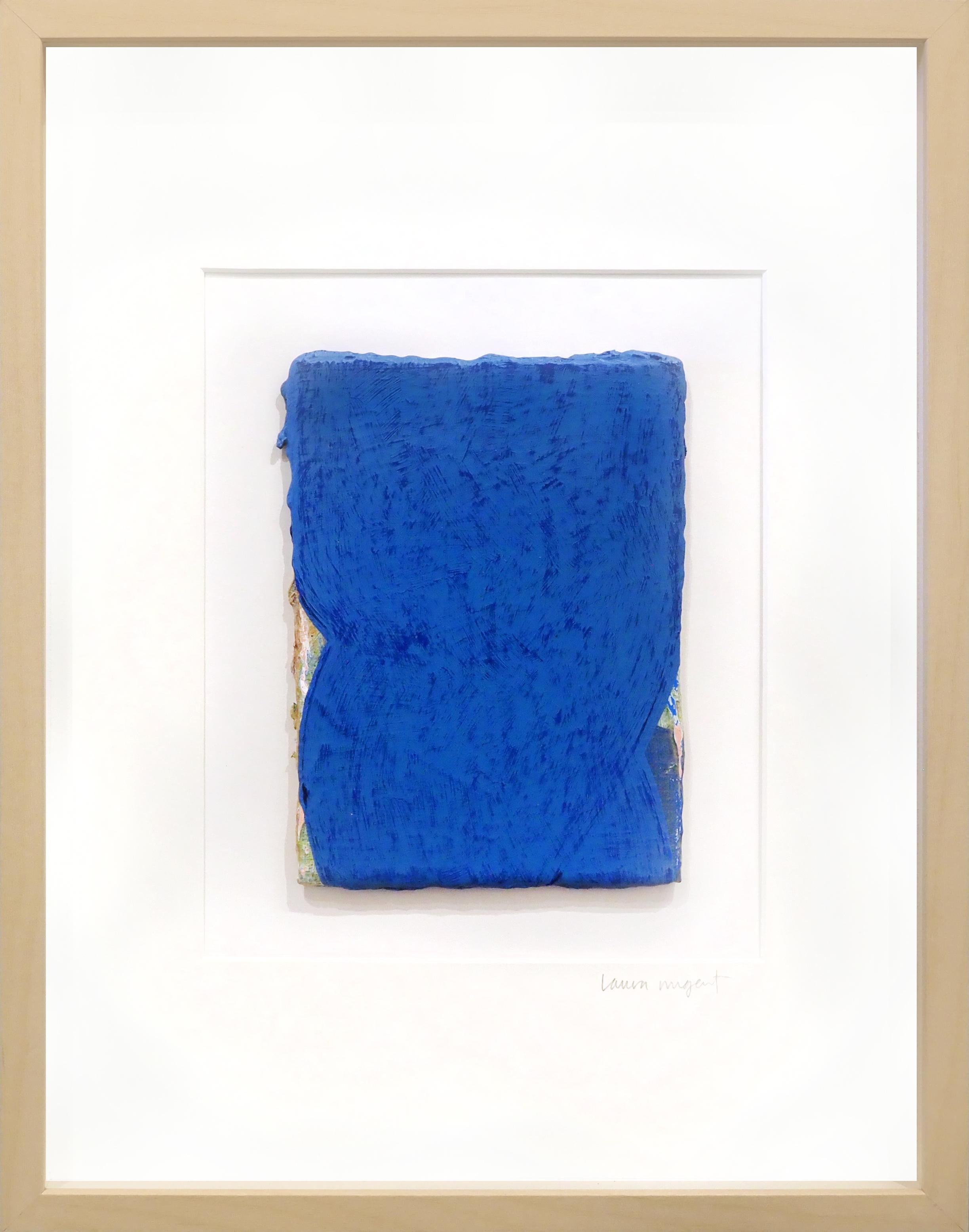 Small Series: Royal Blue #288 - Mixed Media Art by Laura Nugent