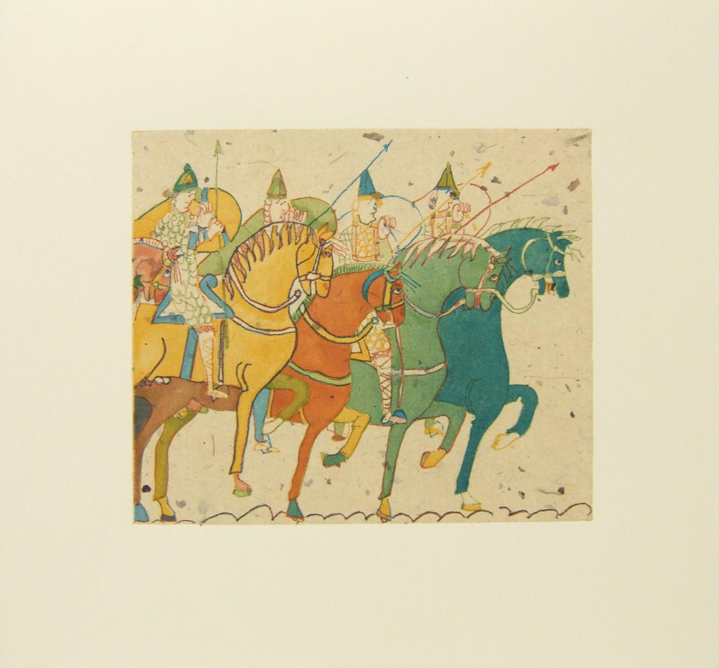Laura Owens Animal Print - Untitled (Horses)