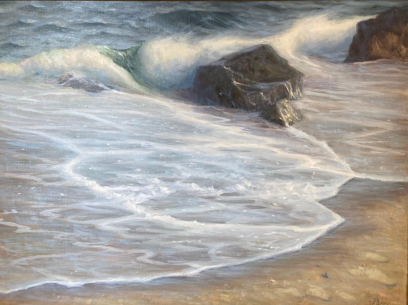 Sea Lace, original impressionist marine landscape For Sale 4