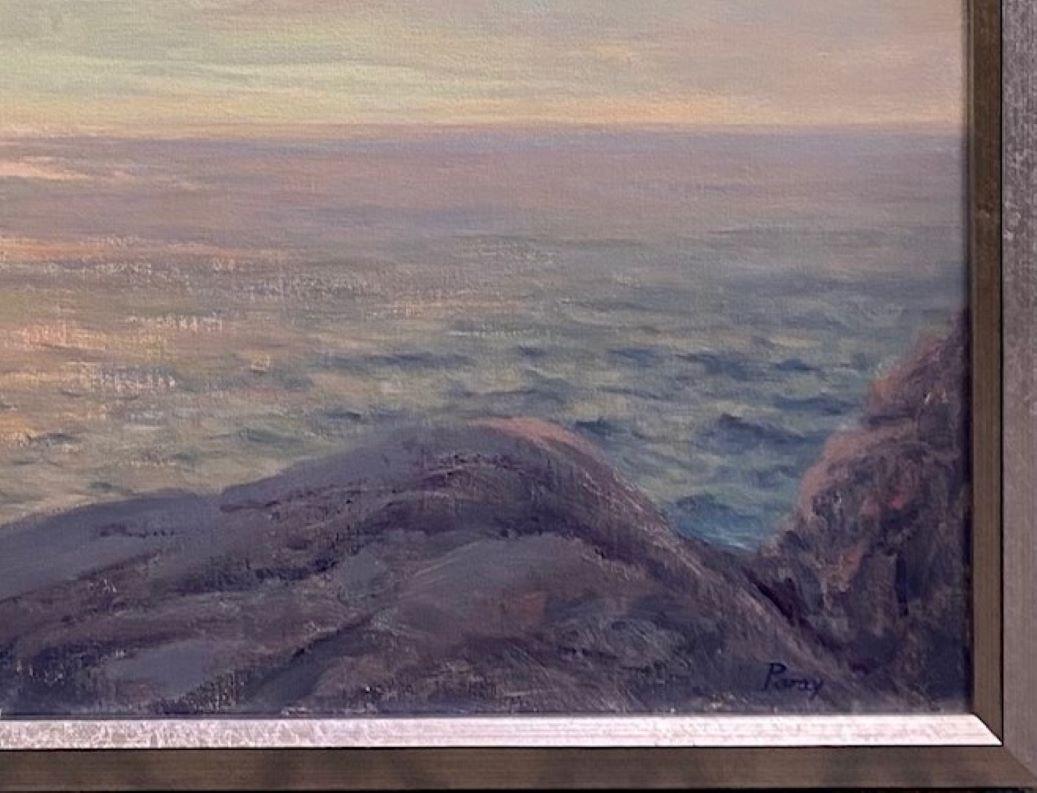 Sunset Glow, original 30x40 impressionist marine landscape For Sale 2