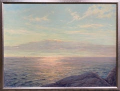 Sunset Glow, original 30x40 impressionist marine landscape