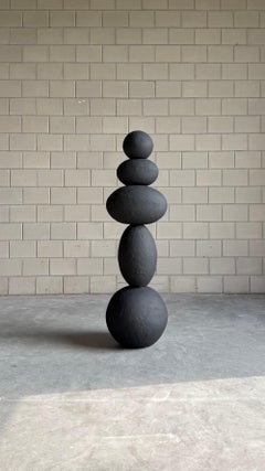 Black Totem Sculpture in Ceramic, 2025 - 'Quiet Aunt'