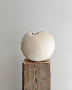 Round Contemporary White Ceramic, 2024 - 'Divide Sculpture 1'