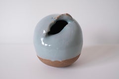 Miniature Ceramic Sculpture with Blue Glaze, Laura Pasquino - 'Celadon 7'