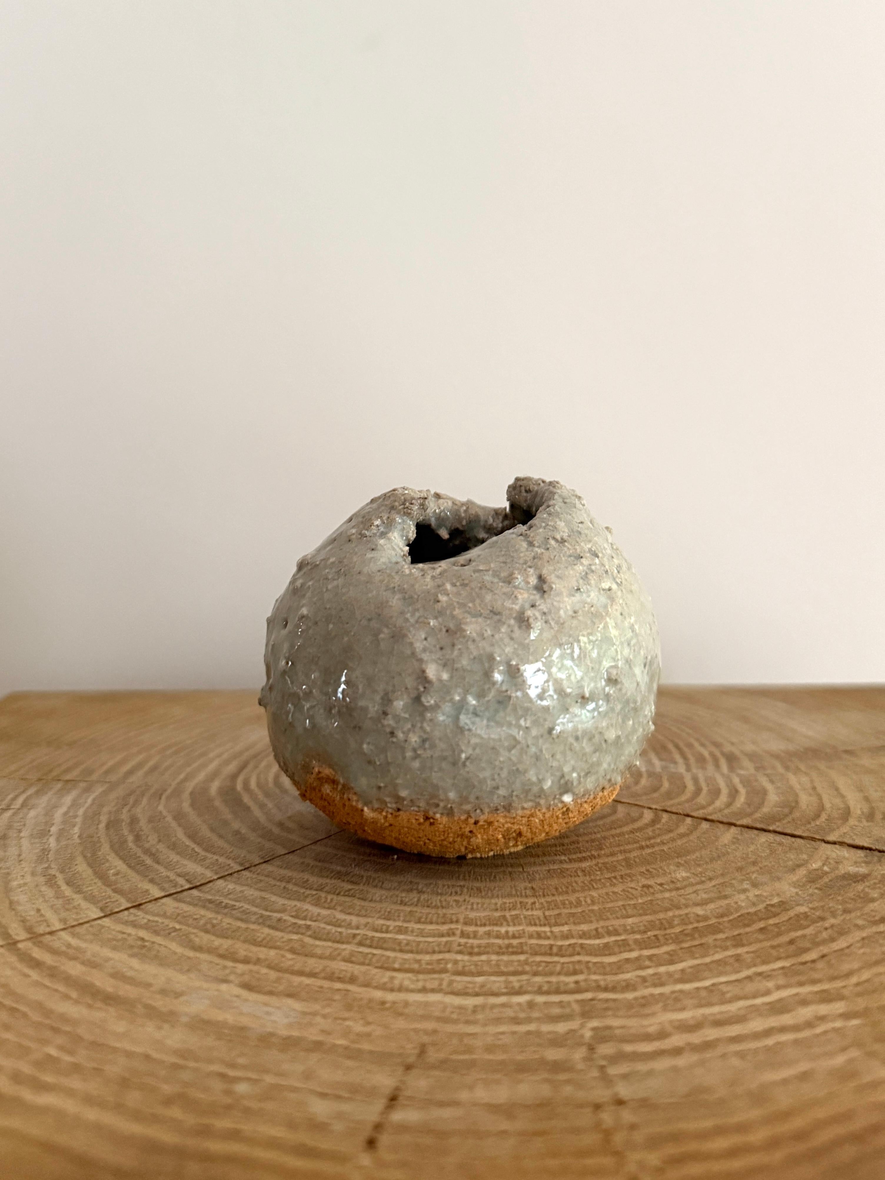 Miniature Ceramic Sculpture with Smooth Surface, Laura Pasquino - 'Celadon 2' For Sale 5