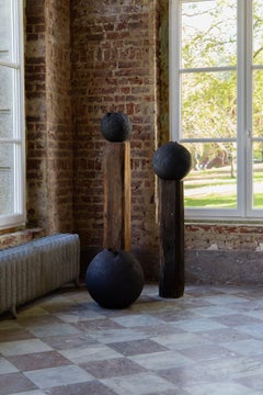 Sculptural Black Ceramic Piece with Rough Surface, 2024 - 'Untitled 84'