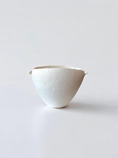 White Ceramic Sculpture with Texture, 2025 - 'Cream bowl'