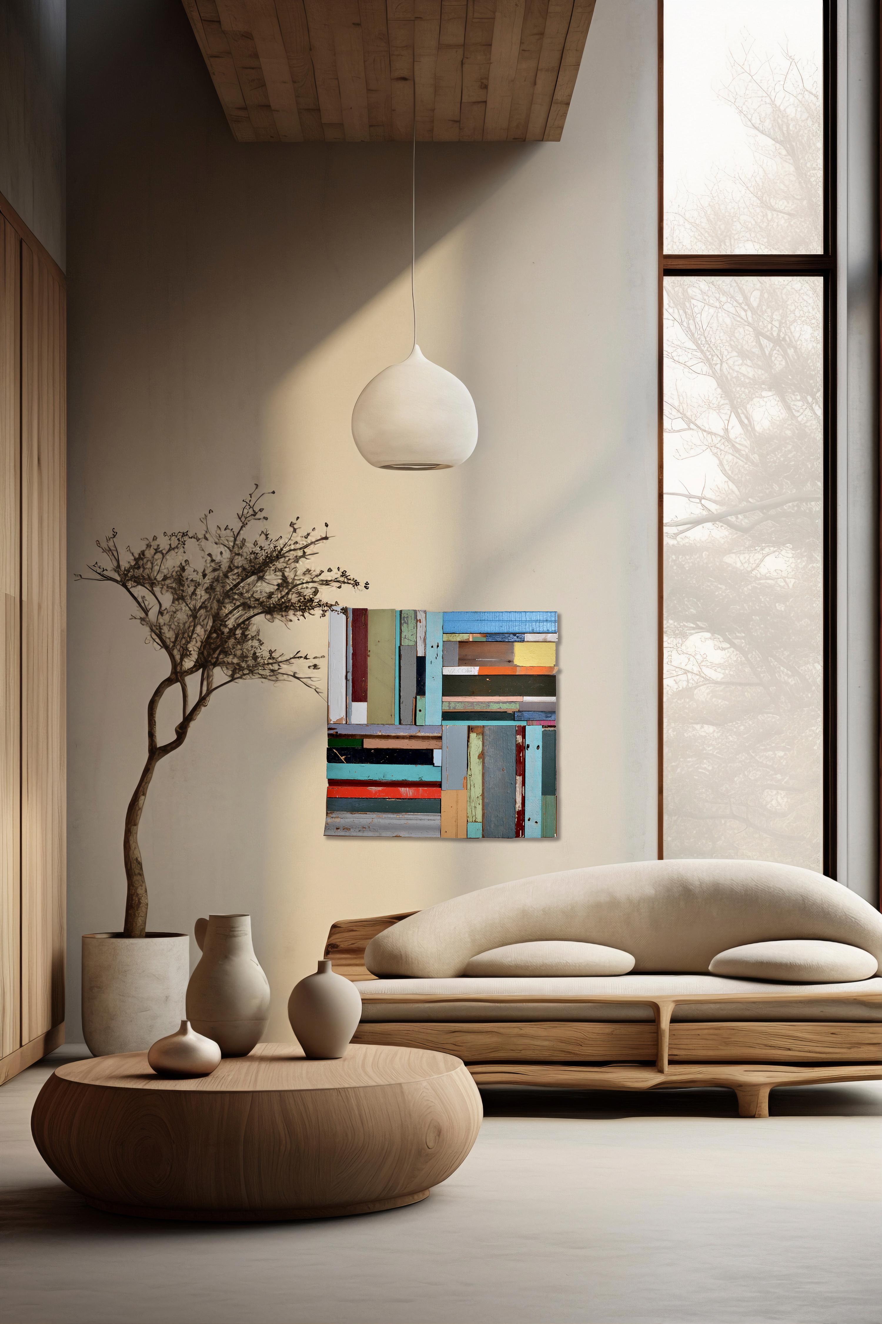 Constructions di Laura Petrovich Cheney - Opera d'arte geometrica in legno contemporanea - Painting Astrattismo geometrico di Laura Petrovich-Cheney