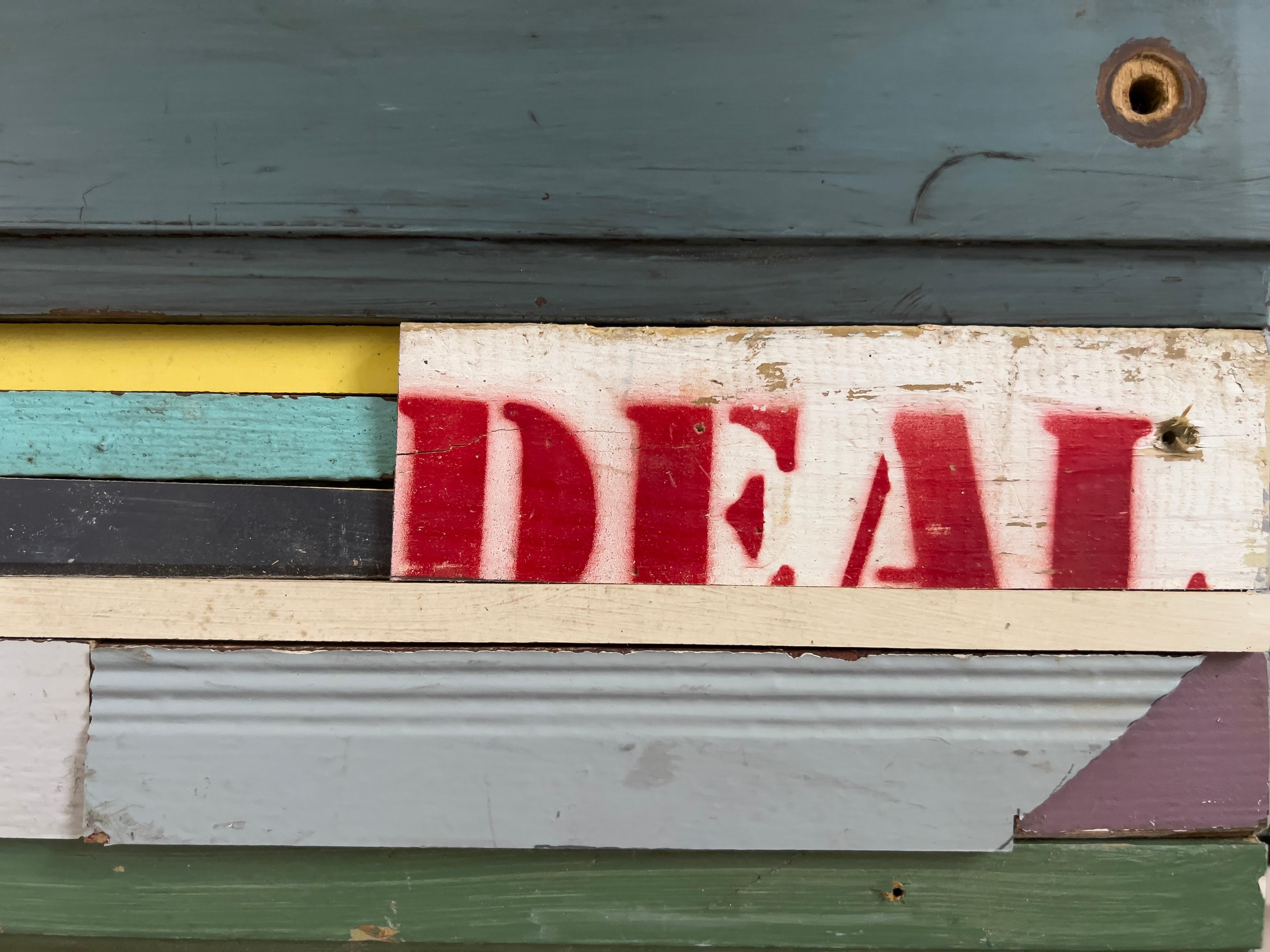 Deal Breaker by Laura Petrovich Cheney Contemporary Geometric Wood Artwork For Sale 1