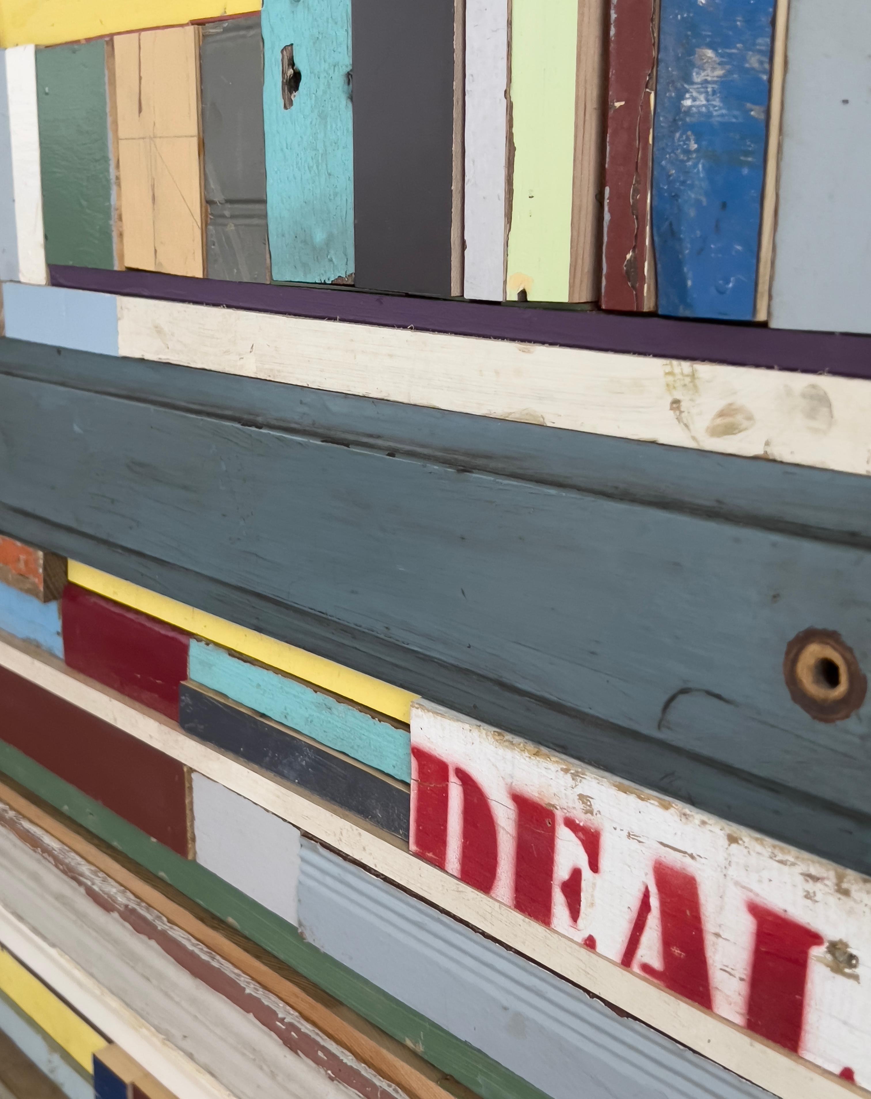 Deal Breaker by Laura Petrovich Cheney Contemporary Geometric Wood Artwork For Sale 5