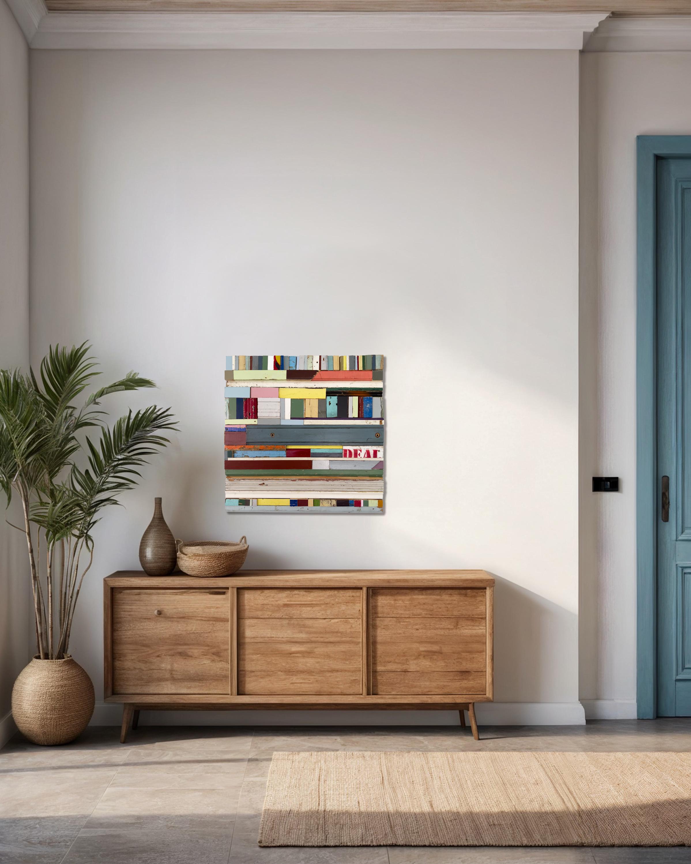 Deal Breaker by Laura Petrovich Cheney Contemporary Geometric Wood Artwork For Sale 6
