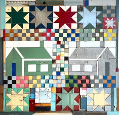 Used The good Neighbor by Laura Petrovich Cheney Contemporary Geometric Wood Artwork