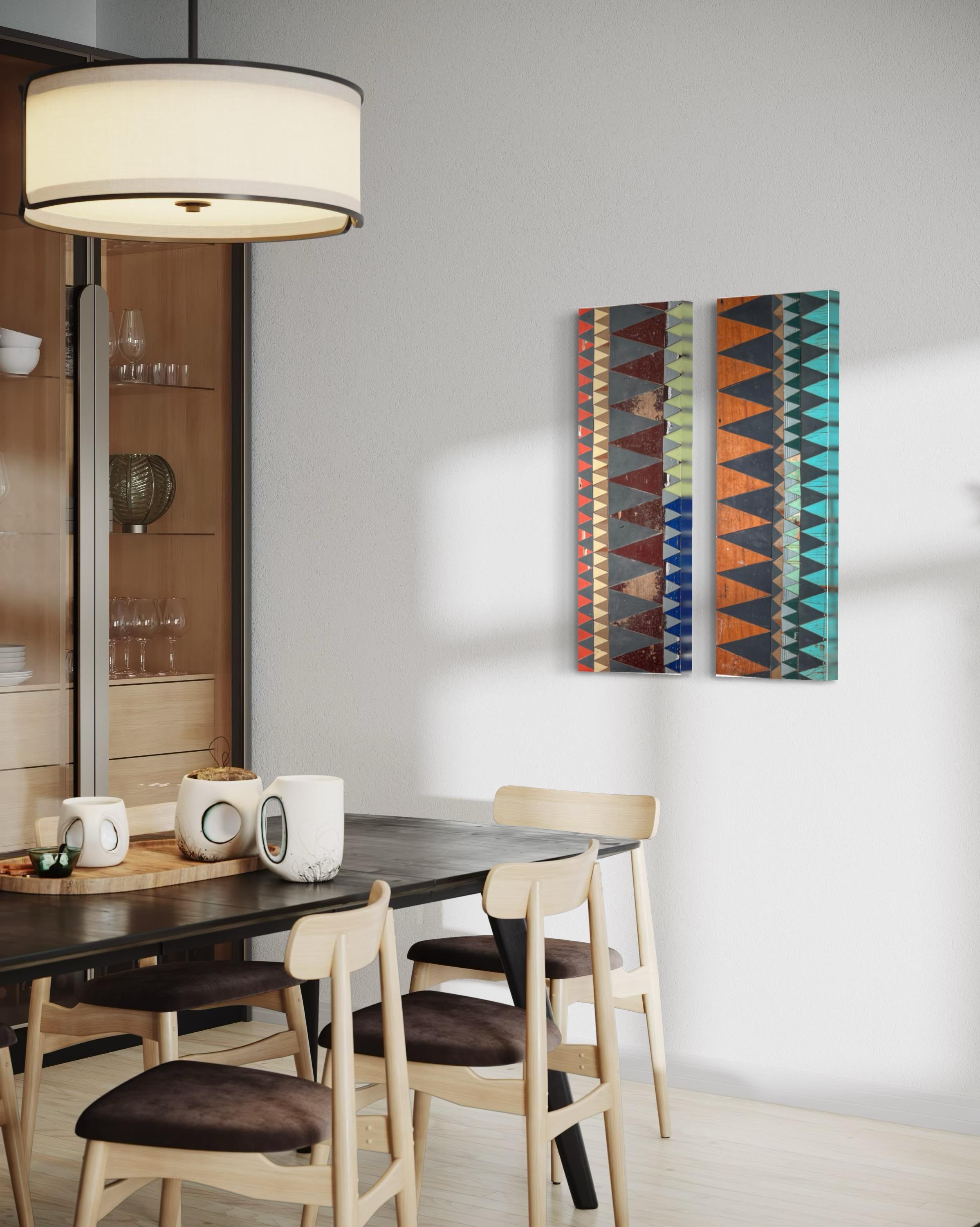 Upstairs and Downstairs von Laura Petrovich Cheney Contemporary Wood Artwork im Angebot 2