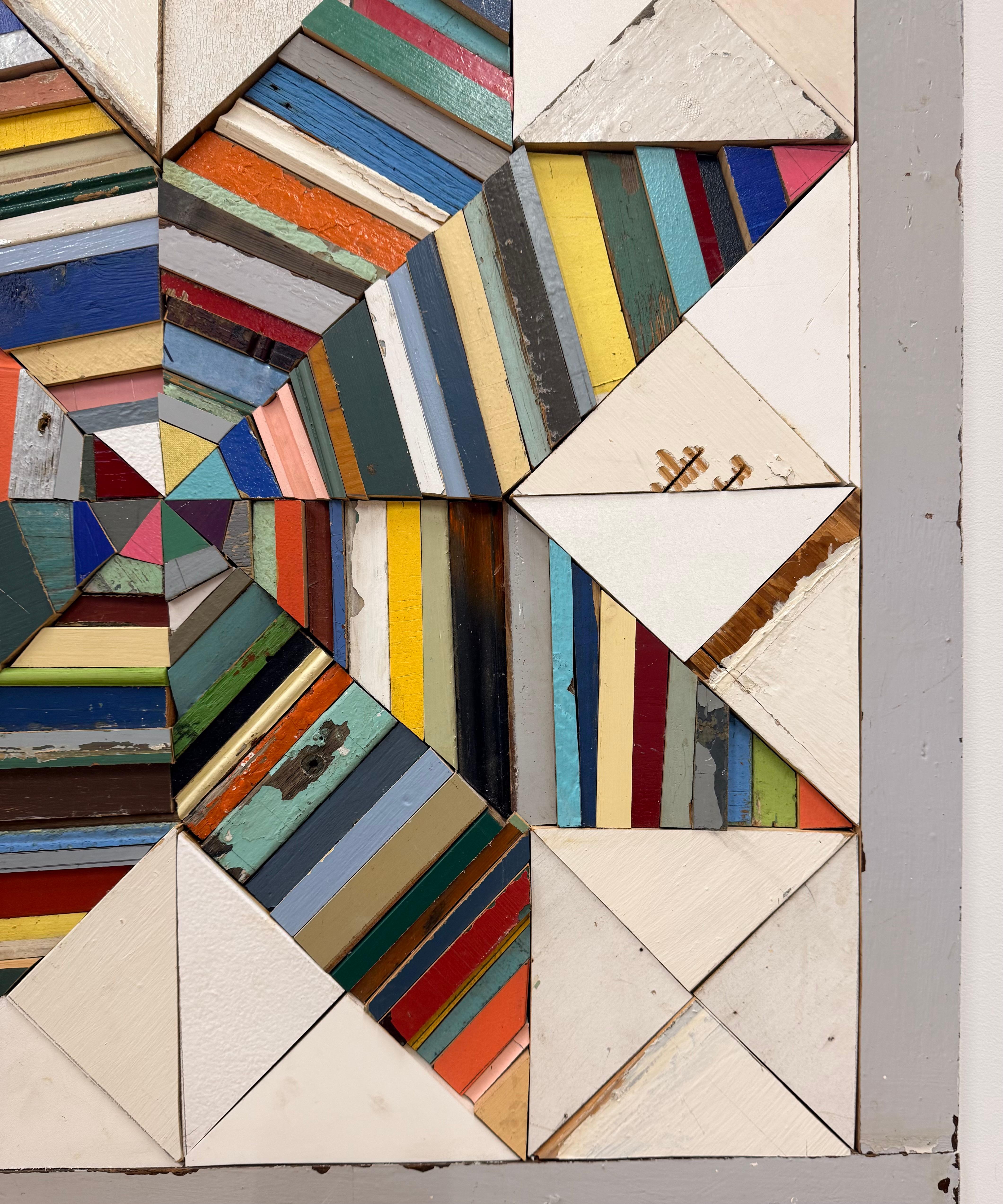 Una stella è nata - Scultura da parete in legno di recupero, 2022 in vendita 9