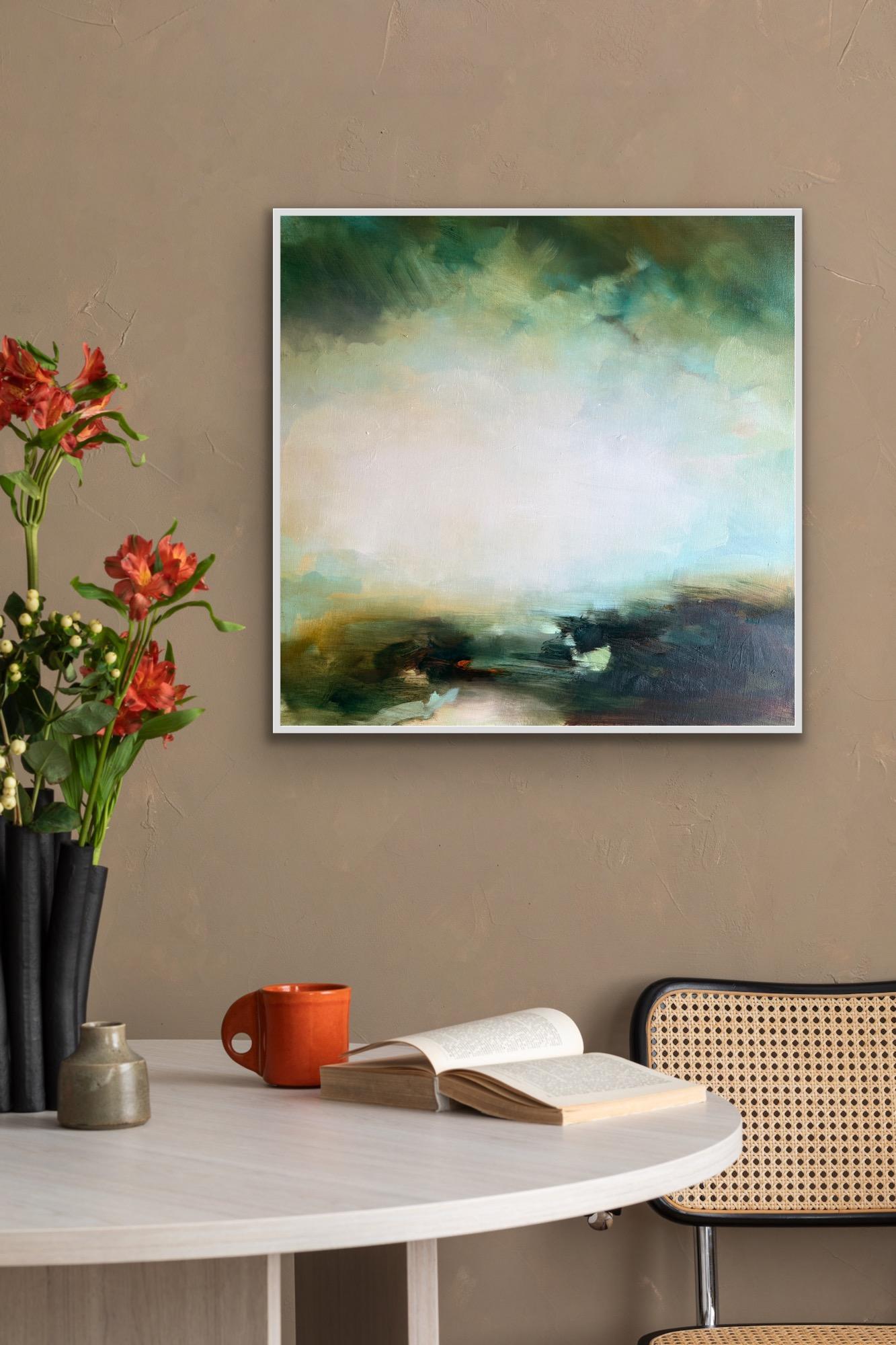 Memory Orchard, original painting, landscape, contemporary - Painting by Laura Rich
