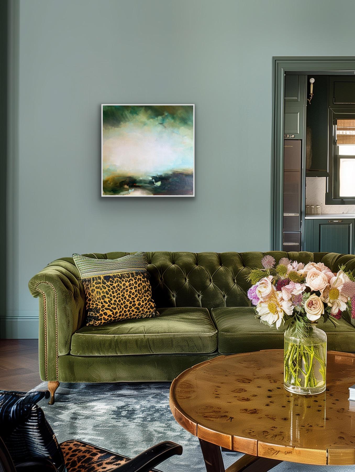 Memory Orchard, original painting, landscape, contemporary - Abstract Painting by Laura Rich