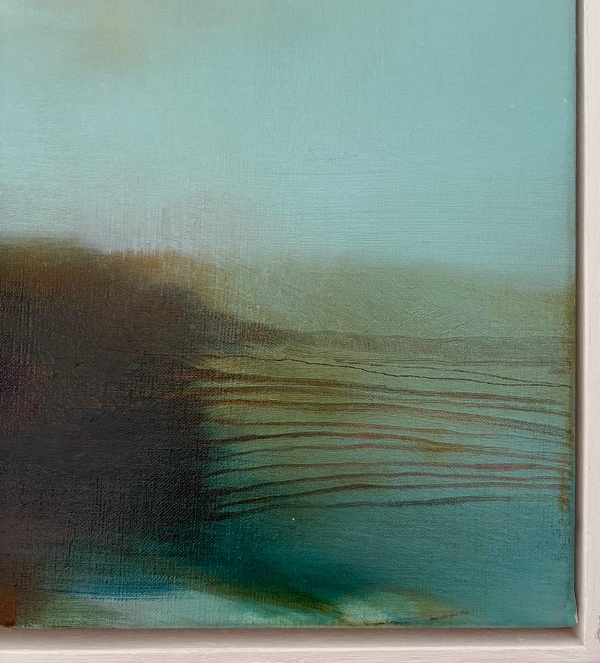 Tide of Leaving, original gemälde, landschaft, zeitgenössisch (Blau), Abstract Painting, von Laura Rich