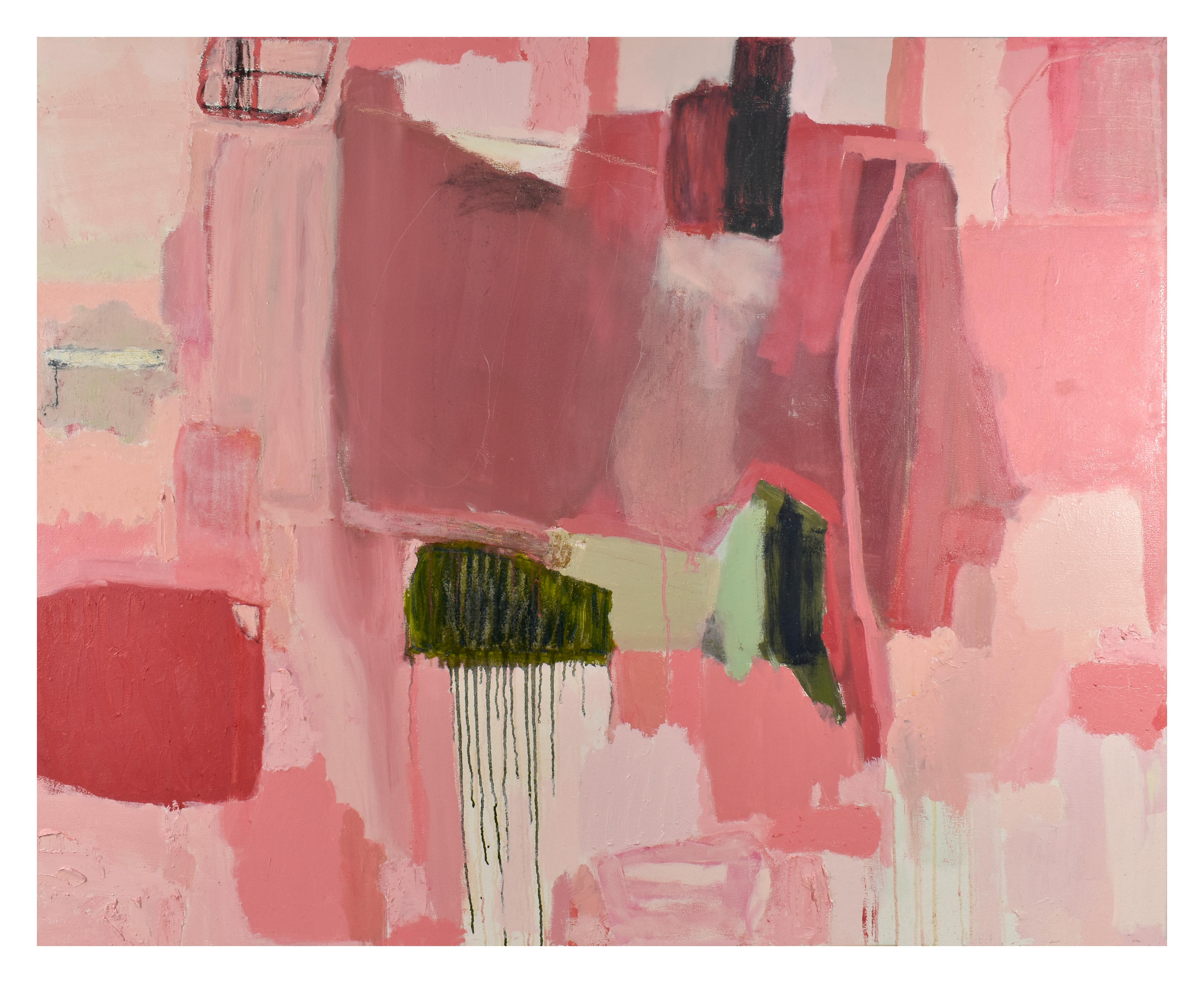 Laura Roebuck Abstract Painting - Waiting for Pink II