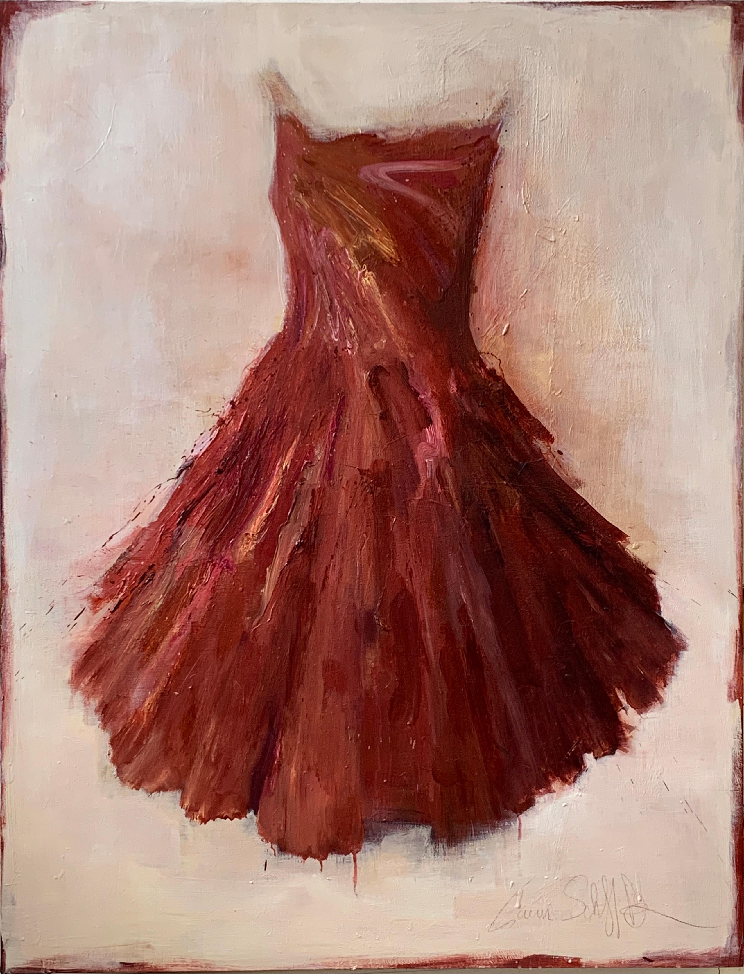 red dress painting