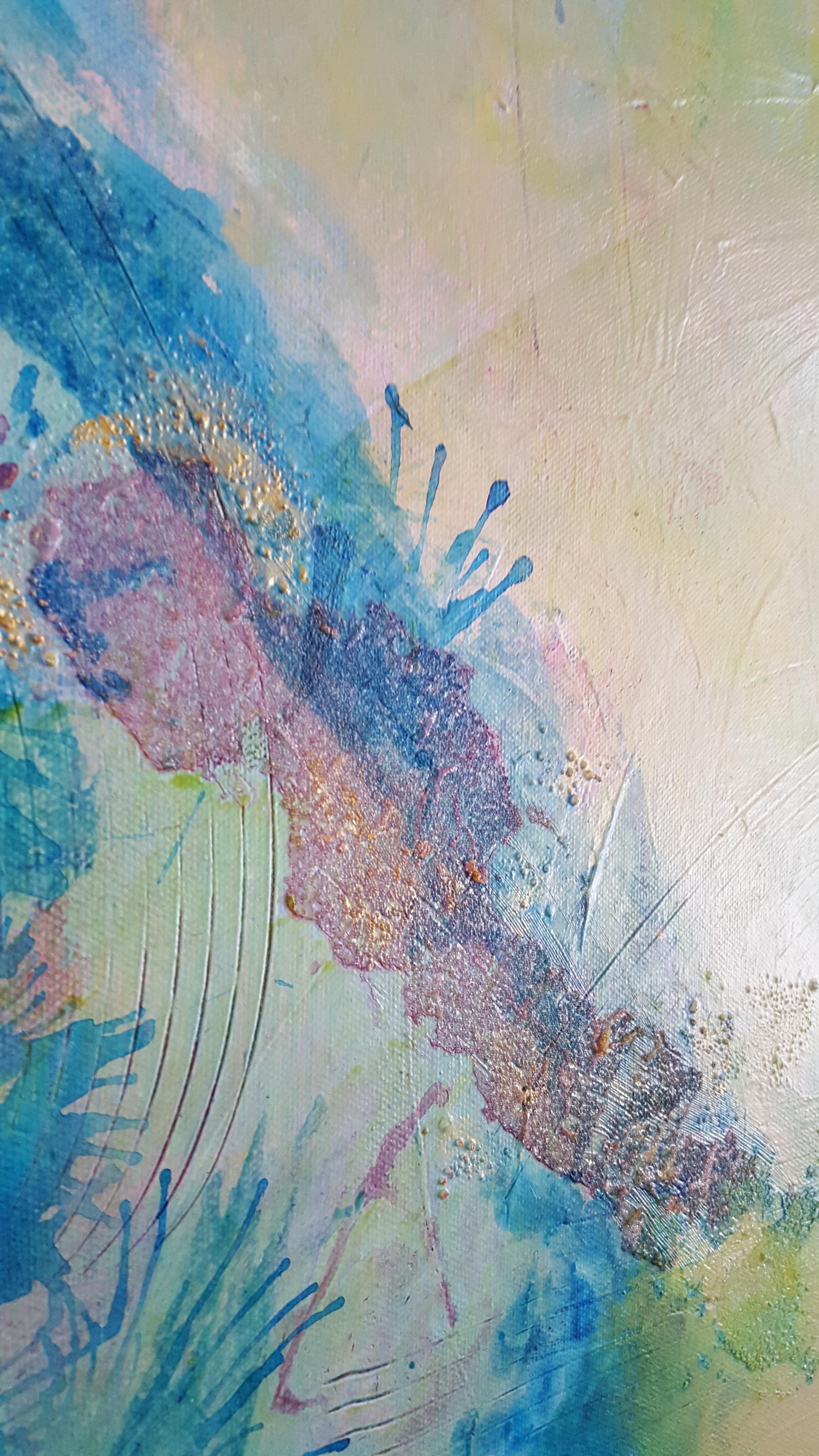 Celestial, Mixed Media on Canvas - Abstract Mixed Media Art by Laura Spring