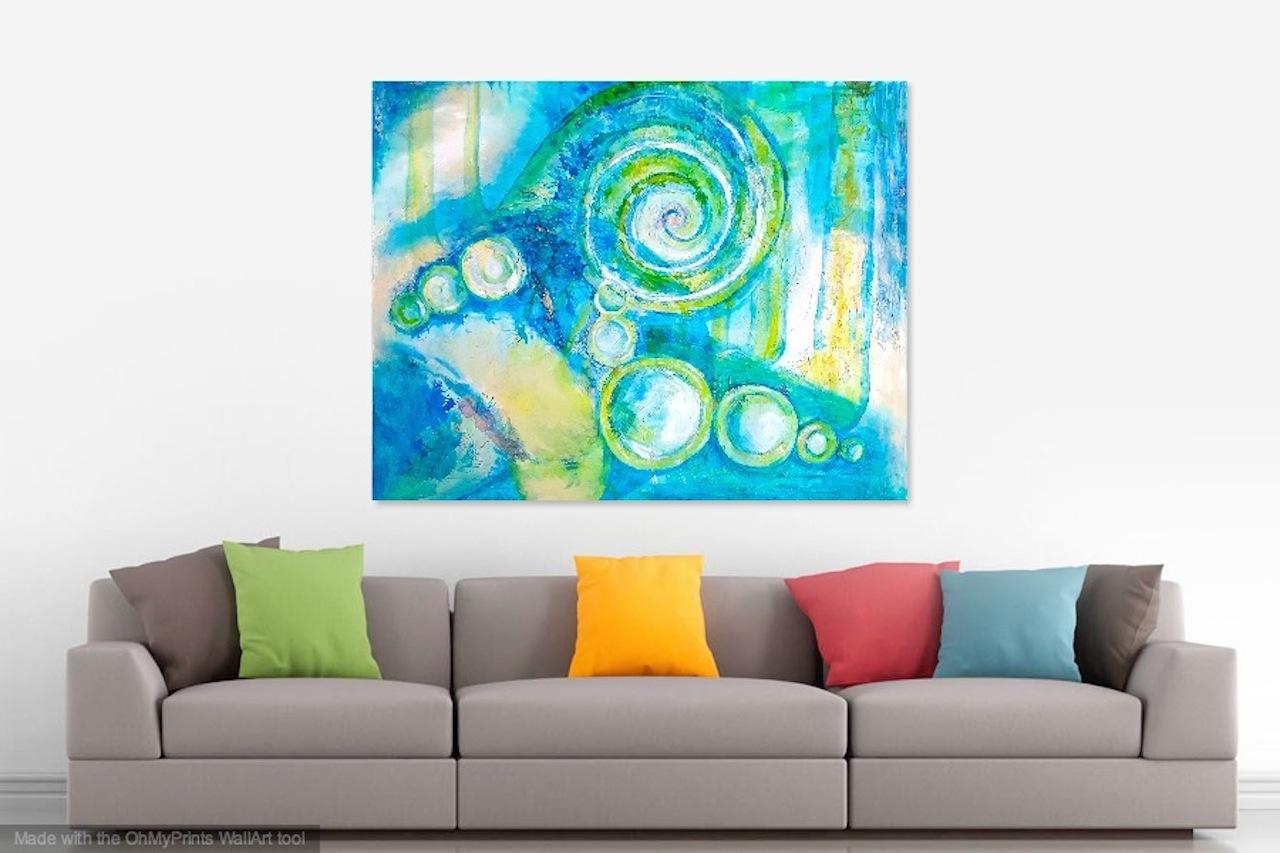 Celestial, Mixed Media on Canvas For Sale 1