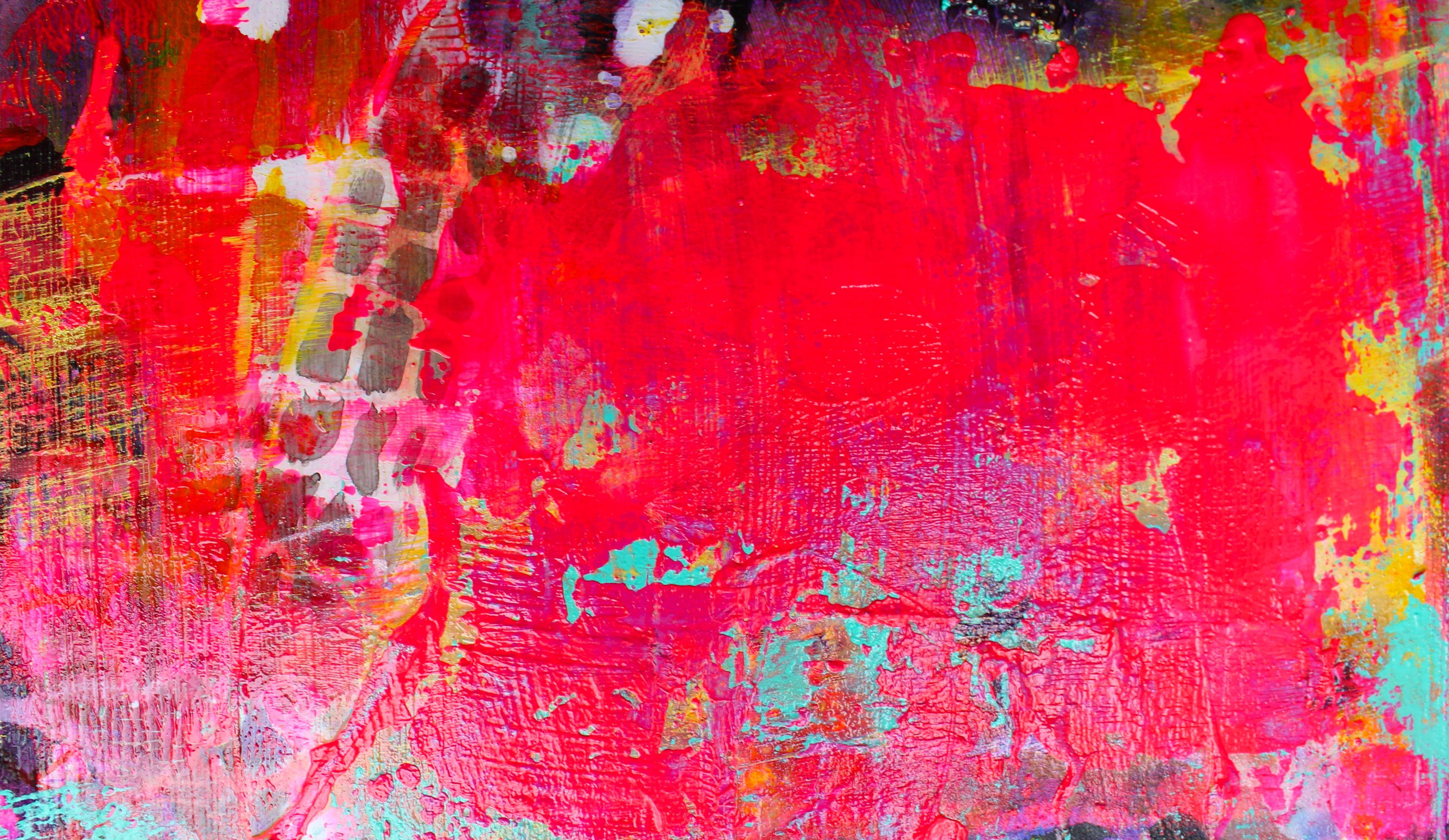 Shine Bright ! 4, Mixed Media on MDF Panel - Abstract Expressionist Mixed Media Art by Laura Spring