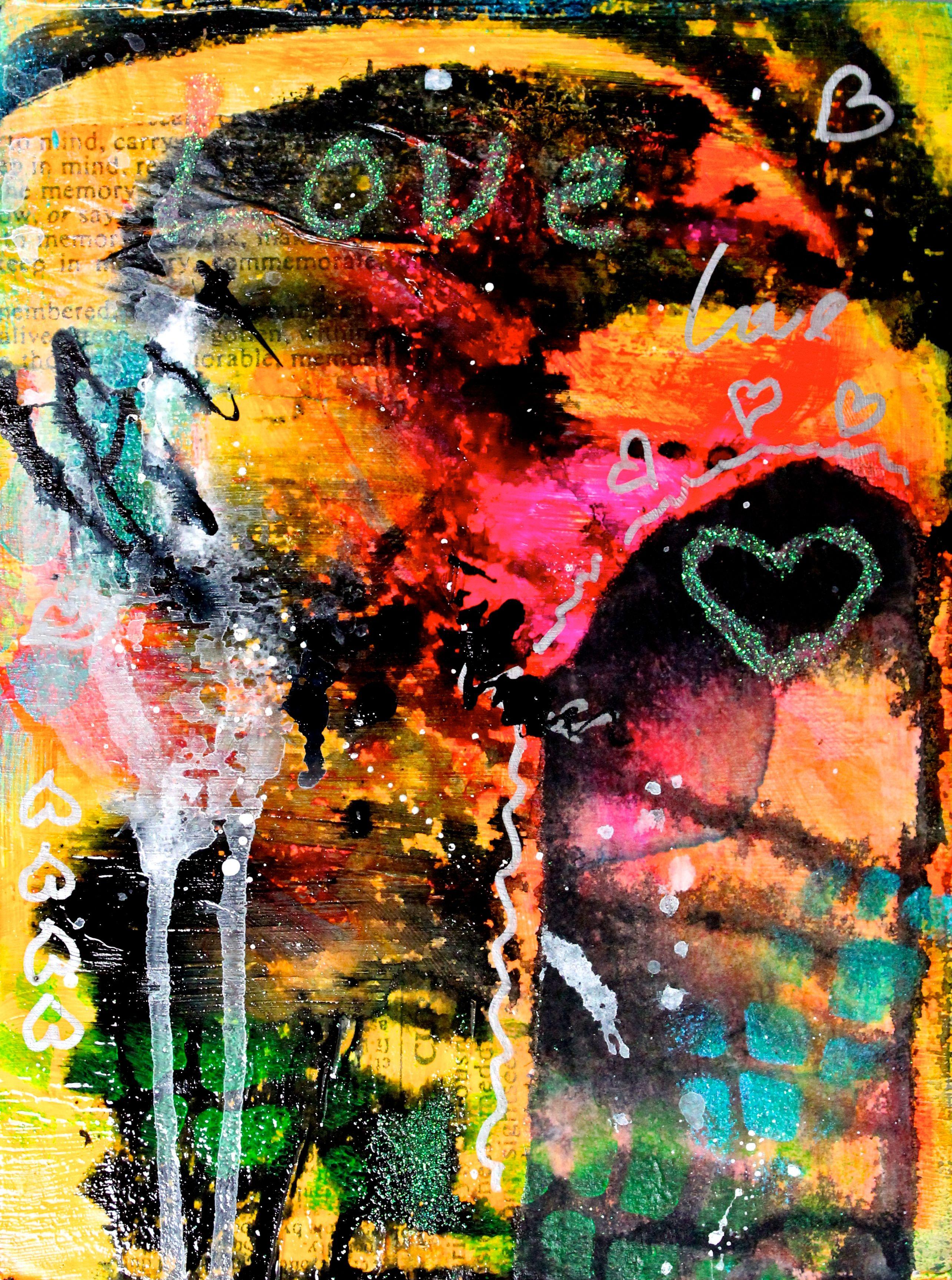 Unapologetically 3, Mixed Media on MDF Panel - Mixed Media Art by Laura Spring