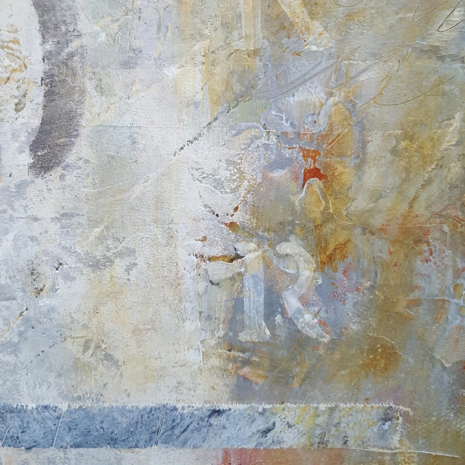 Thank you for looking at my artwork. This one of a kind painting is done in acrylic and mixed media, with collage elements, gold accents . I try my best to represent the true colors of the paintings in the photos, but sometimes you can see a slight