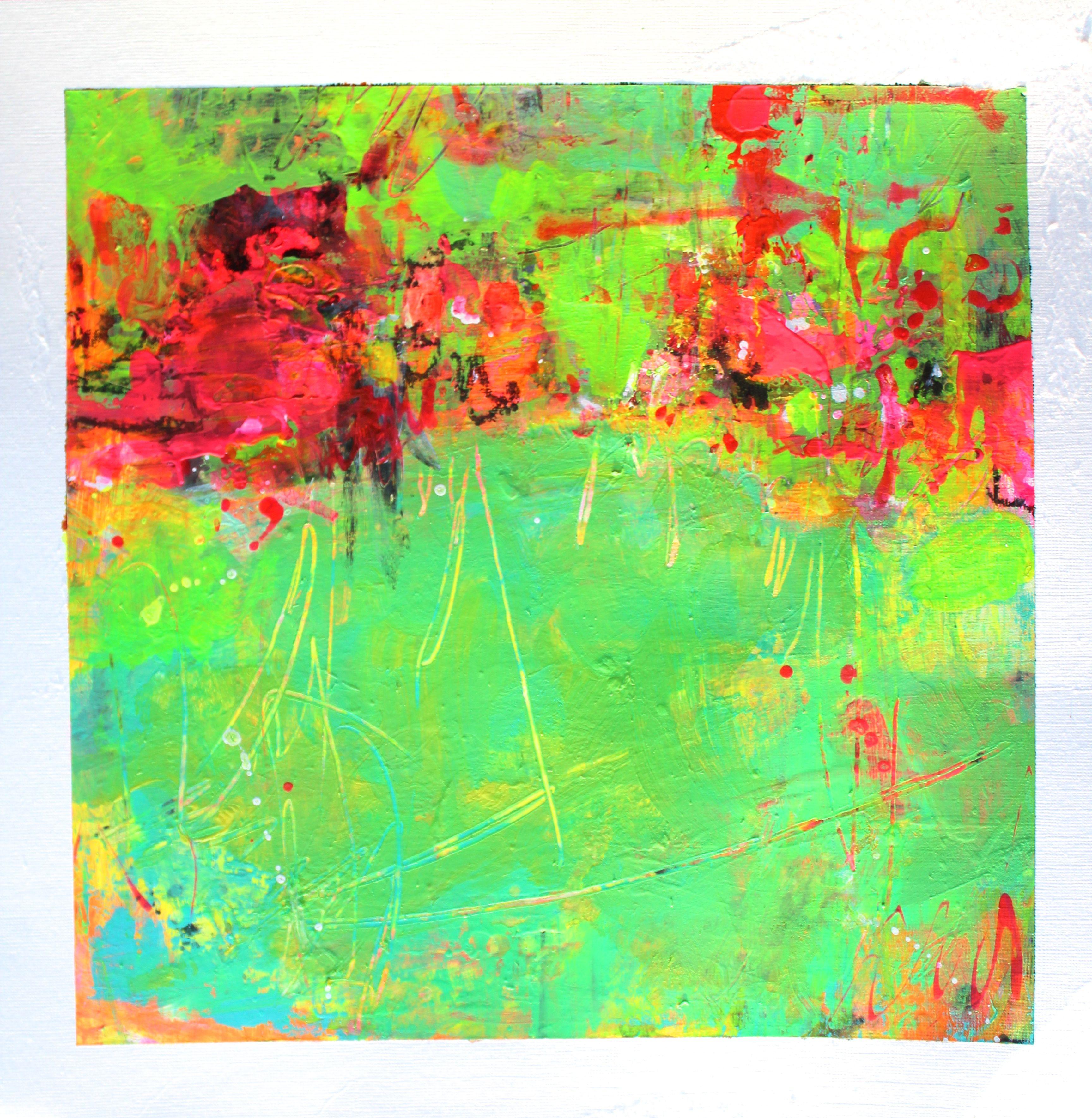 Acryl auf Papier, Malerei, Acryl auf Papier (Abstrakter Expressionismus), Painting, von Laura Spring
