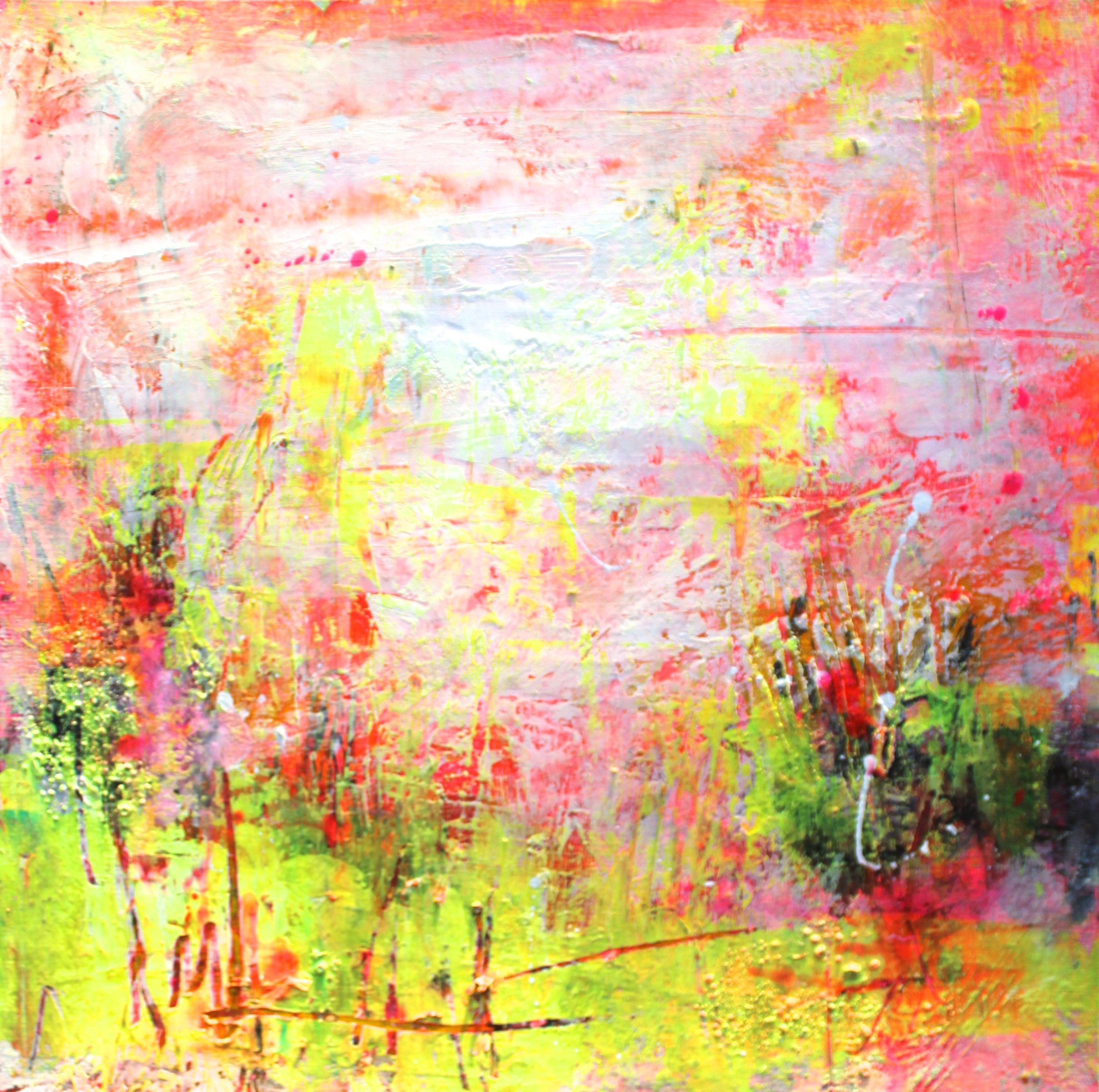 Laura Spring Abstract Painting - Acrylic on paper, Painting, Acrylic on Paper