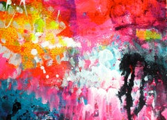 Birds of paradise 2, Painting, Acrylic on Paper
