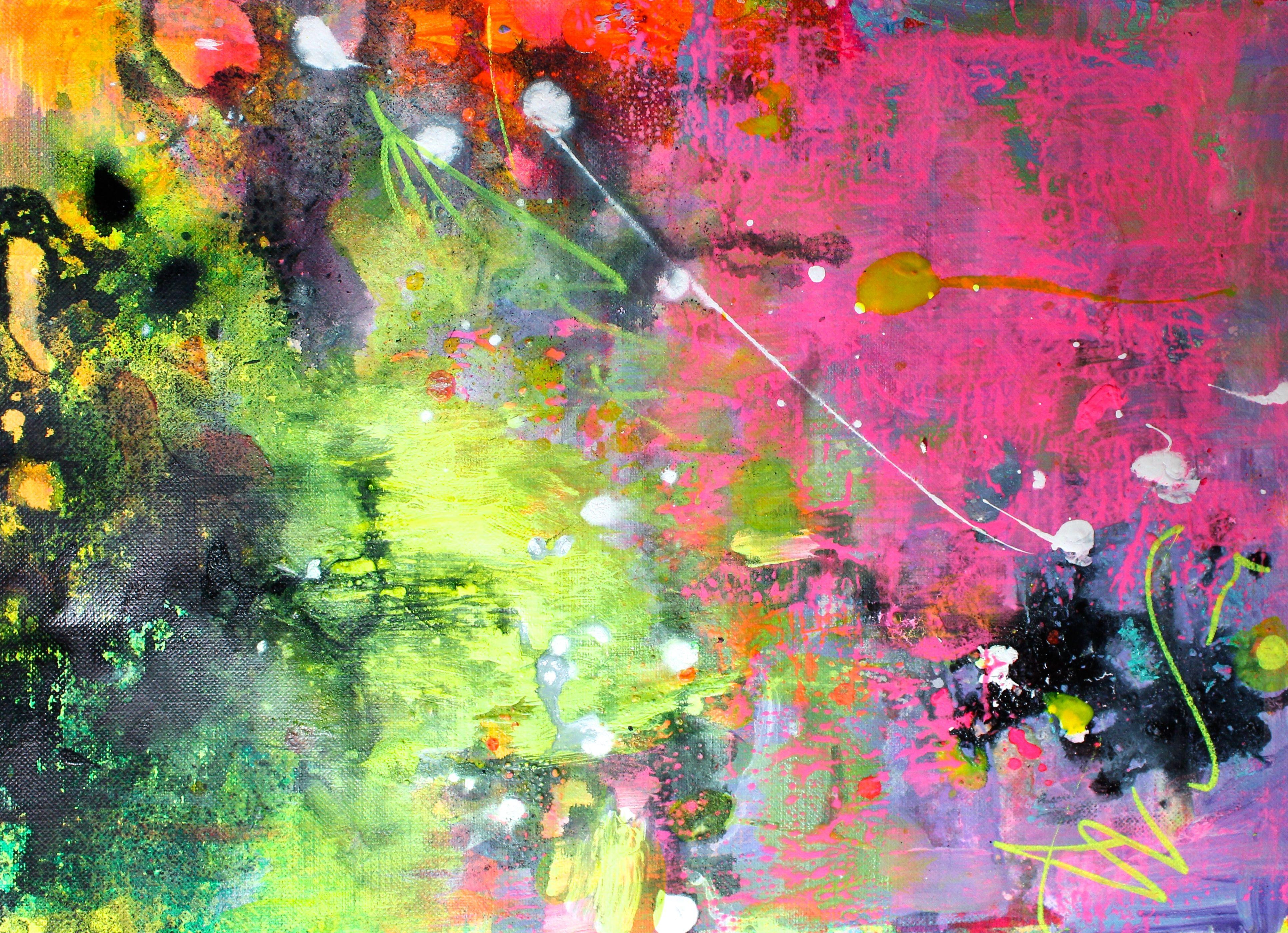 Aves del paraíso 7, Pintura, Acrílico sobre papel en venta 2