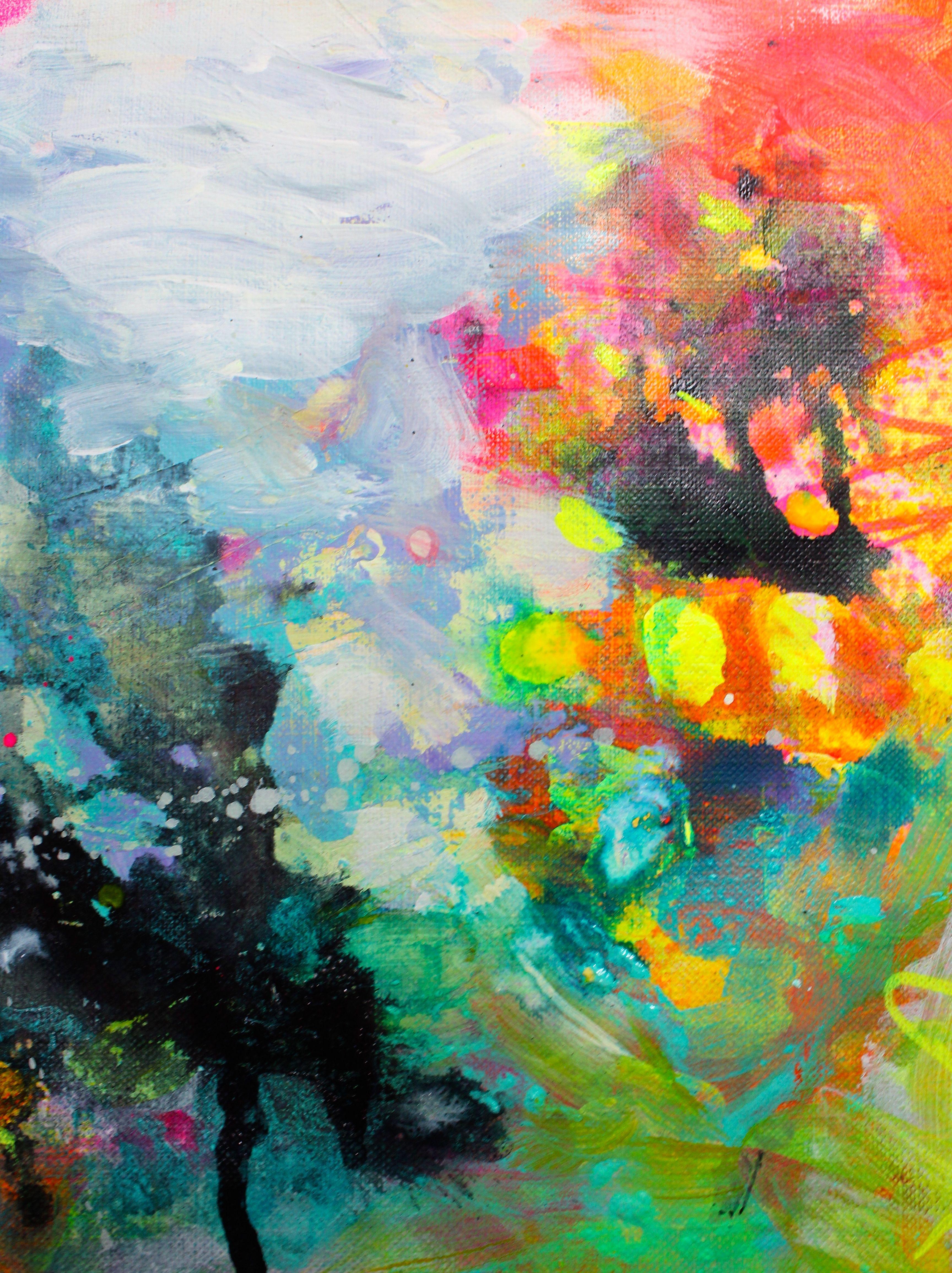   Acrílico sobre papel, encajará en un marco de pie para su exposición.  La pintura está barnizada para protegerla de los rayos UV. Tamaño es 11 