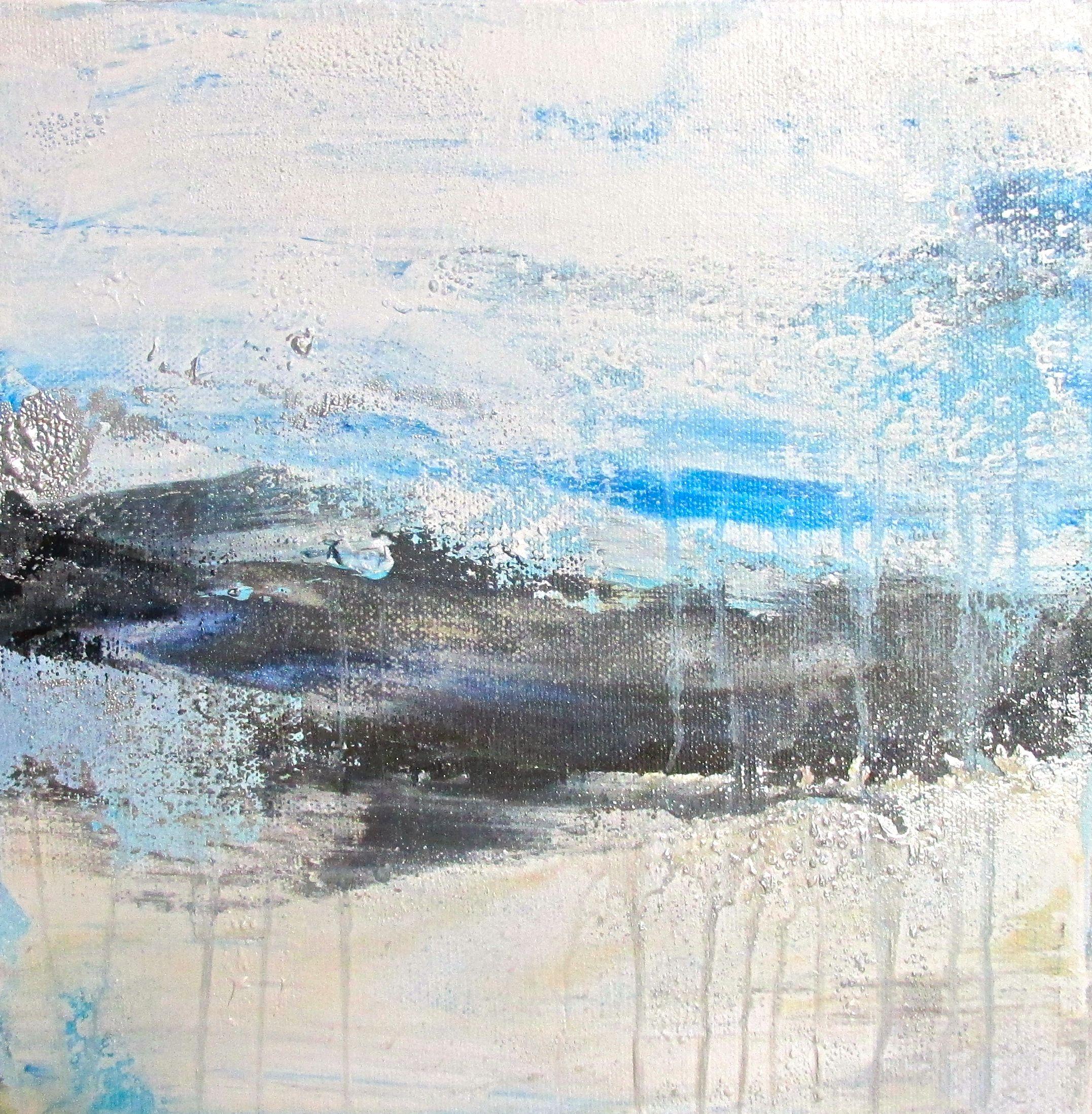 Laura Spring Abstract Painting - Bracing for the Storm 1, Painting, Acrylic on Canvas