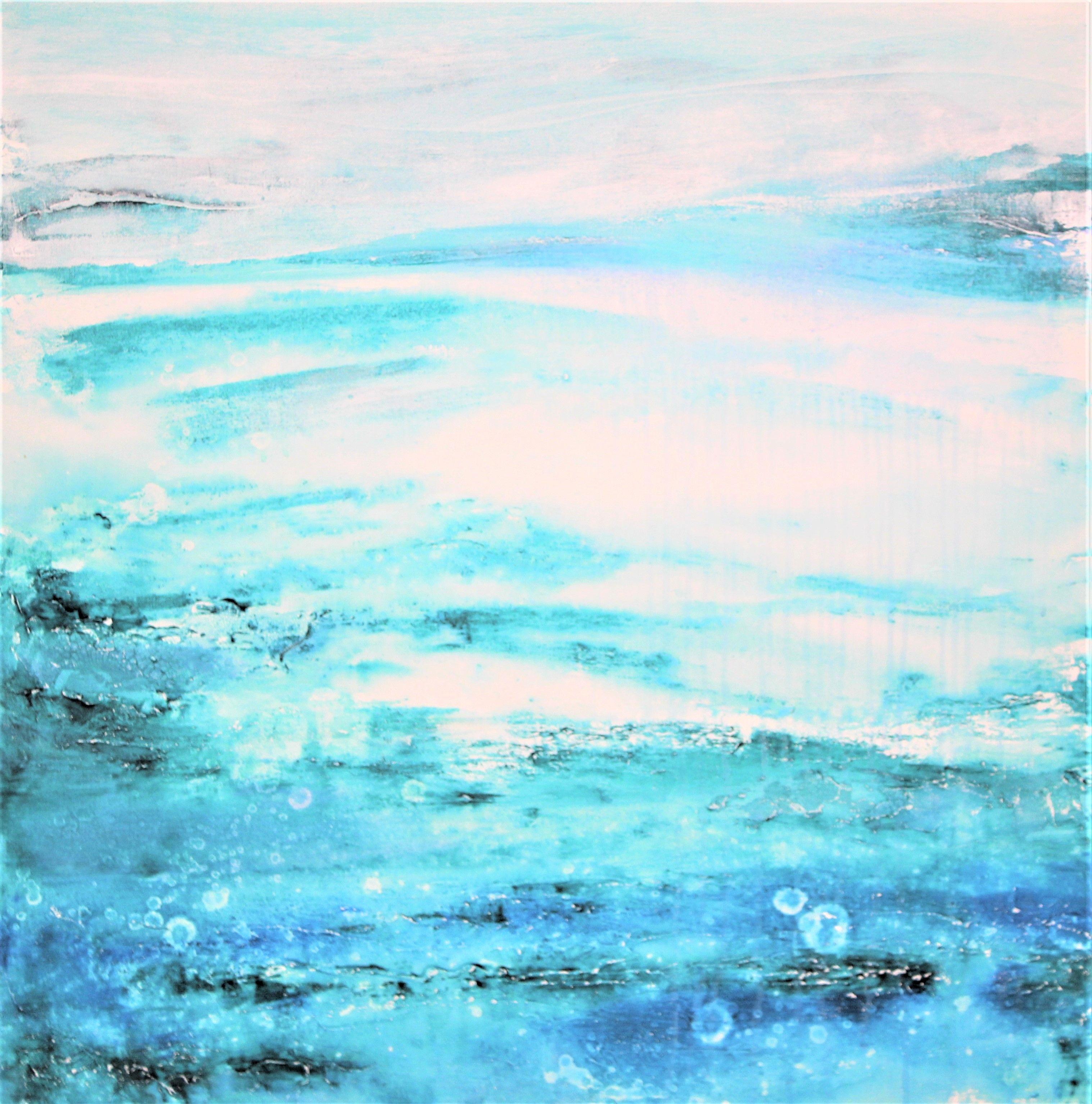 Laura Spring Abstract Painting - Breezy, Painting, Acrylic on Canvas