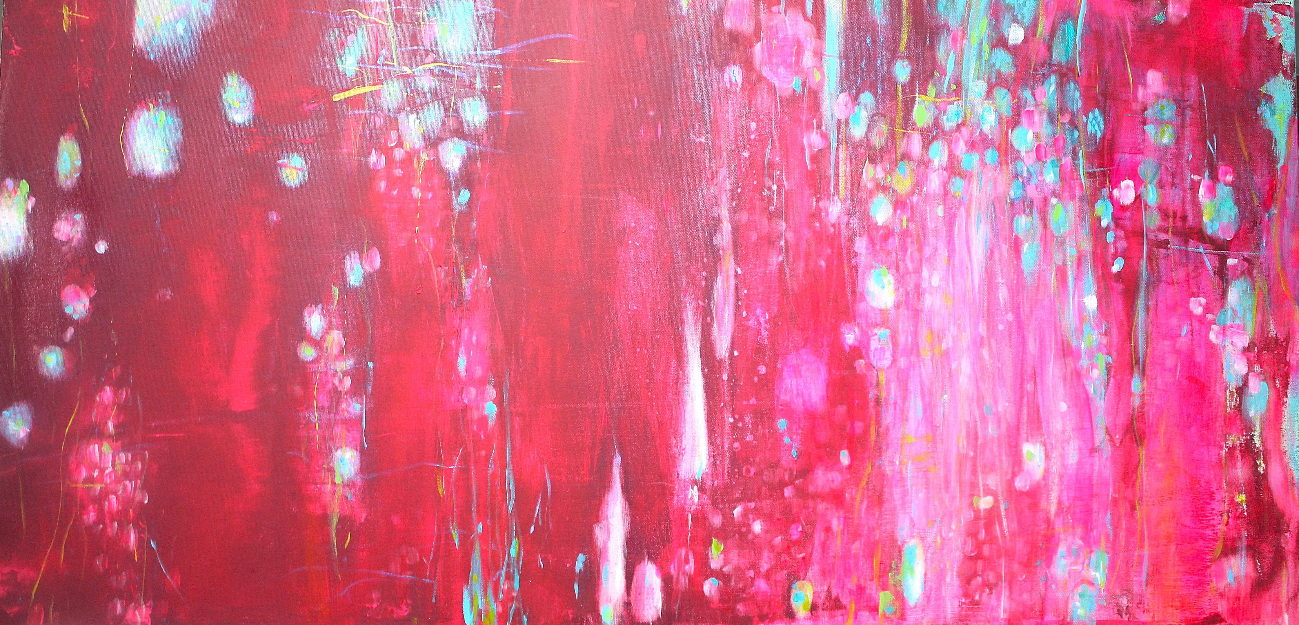 Profundidad del corazón, Pintura, Acrílico sobre lienzo - Painting de Laura Spring