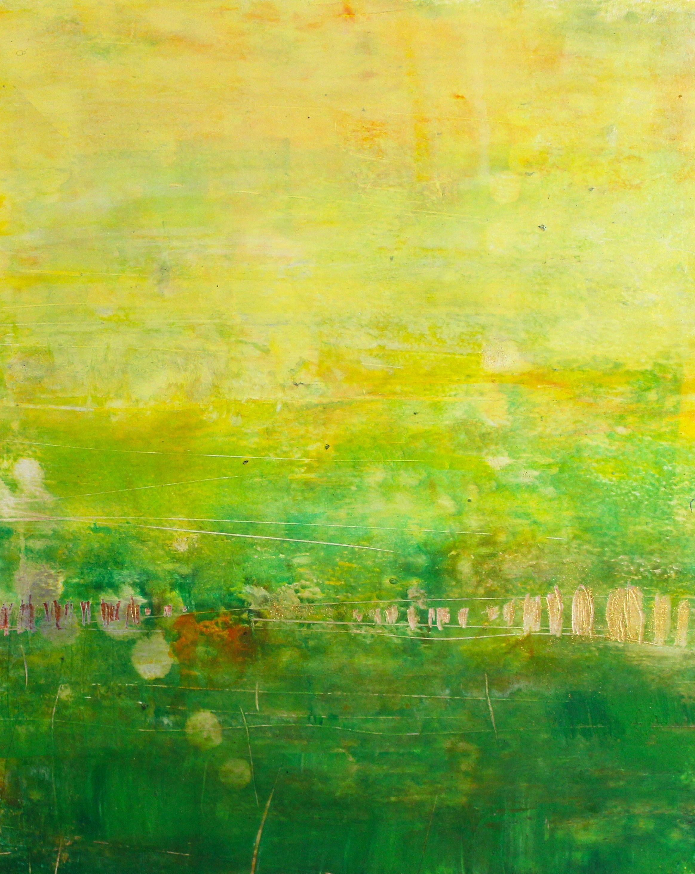 Laura Spring Abstract Painting - Dreamscapes 2, Painting, Oil on Paper