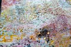 Encaustic Peach, Painting, Oil on Wood Panel