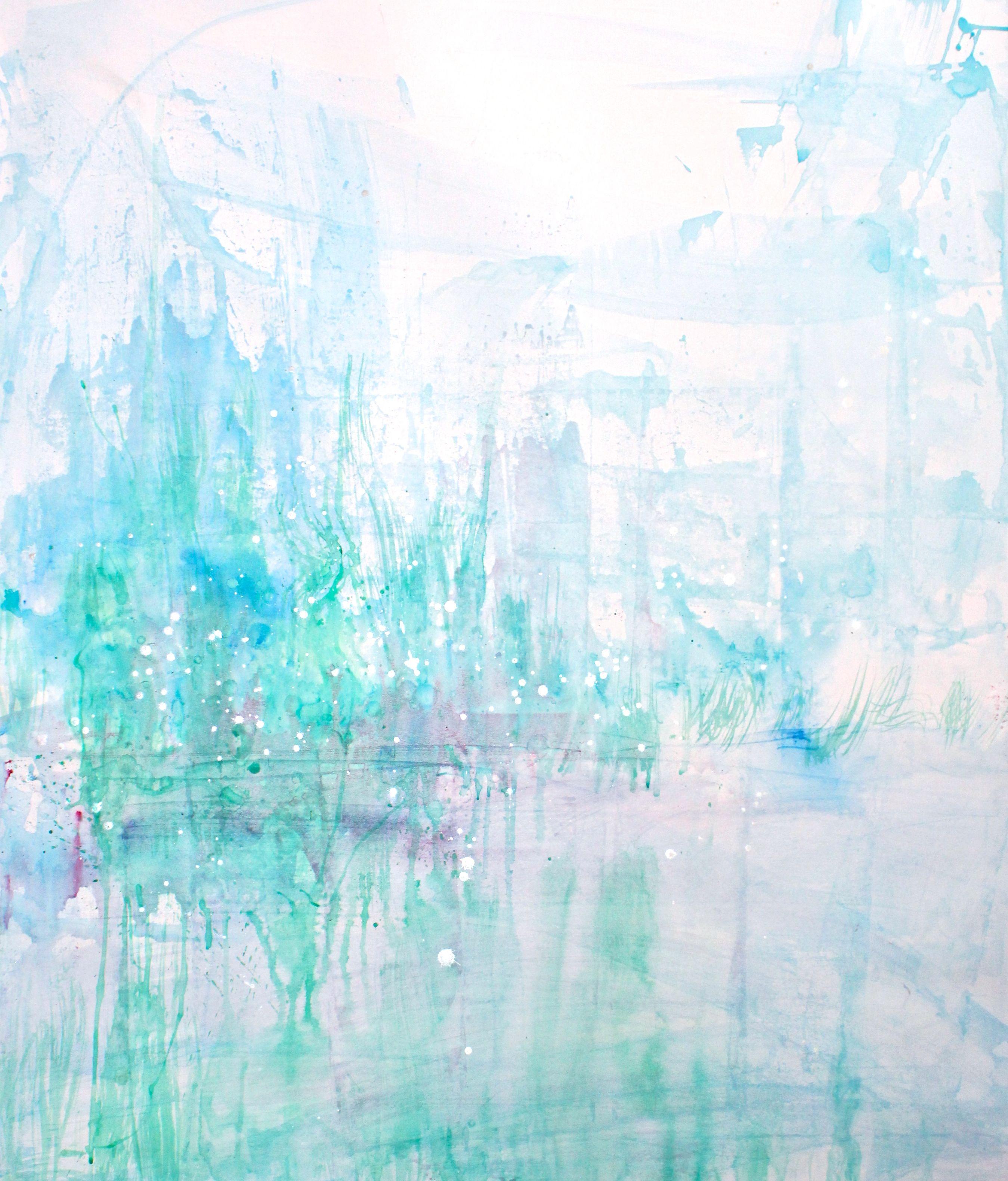 Abstract Painting de Laura Spring - Susurros de hadas, Pintura, Acrílico sobre papel