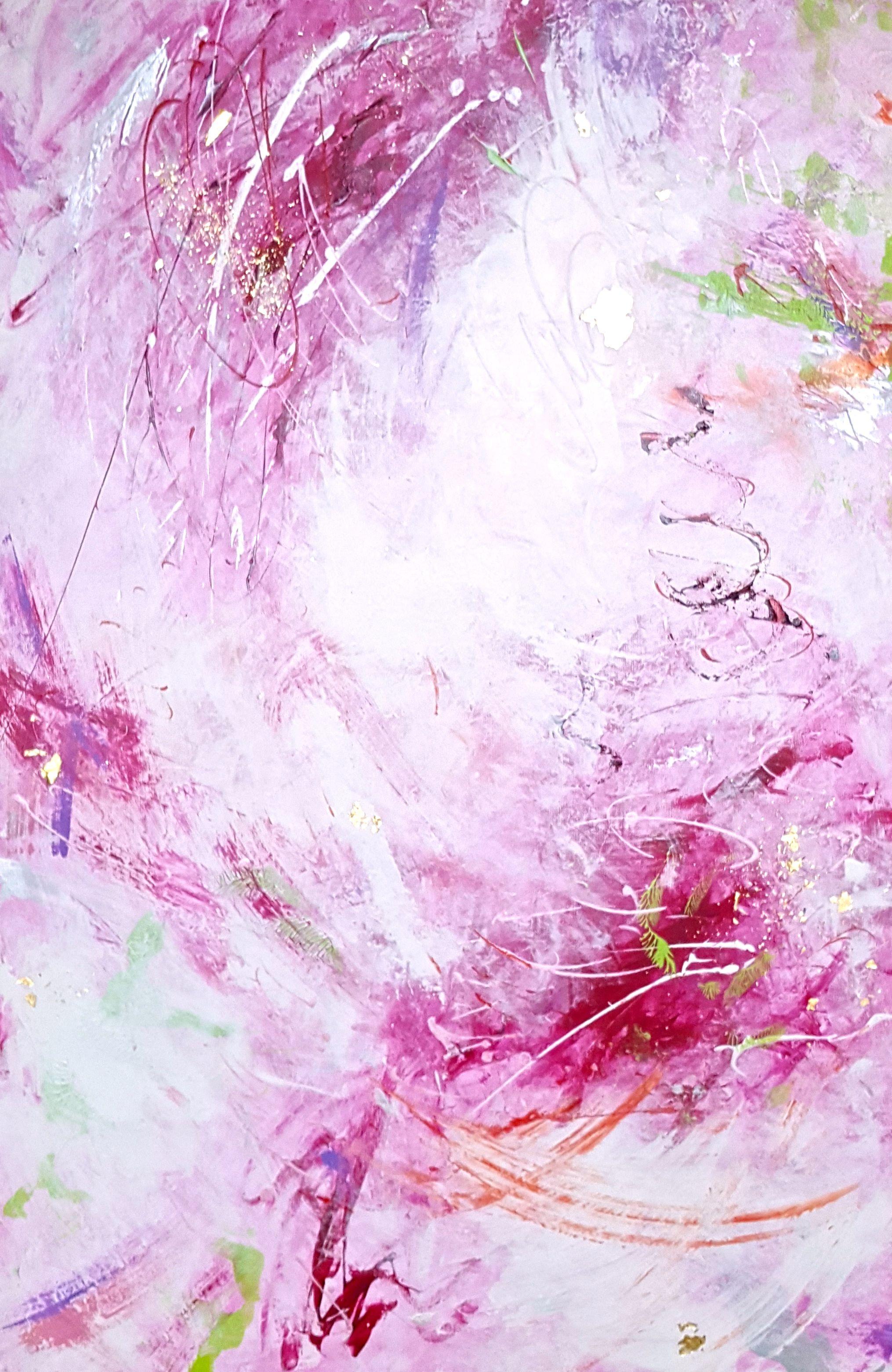 Laura Spring Abstract Painting - Feminine Vortex, Painting, Acrylic on Canvas